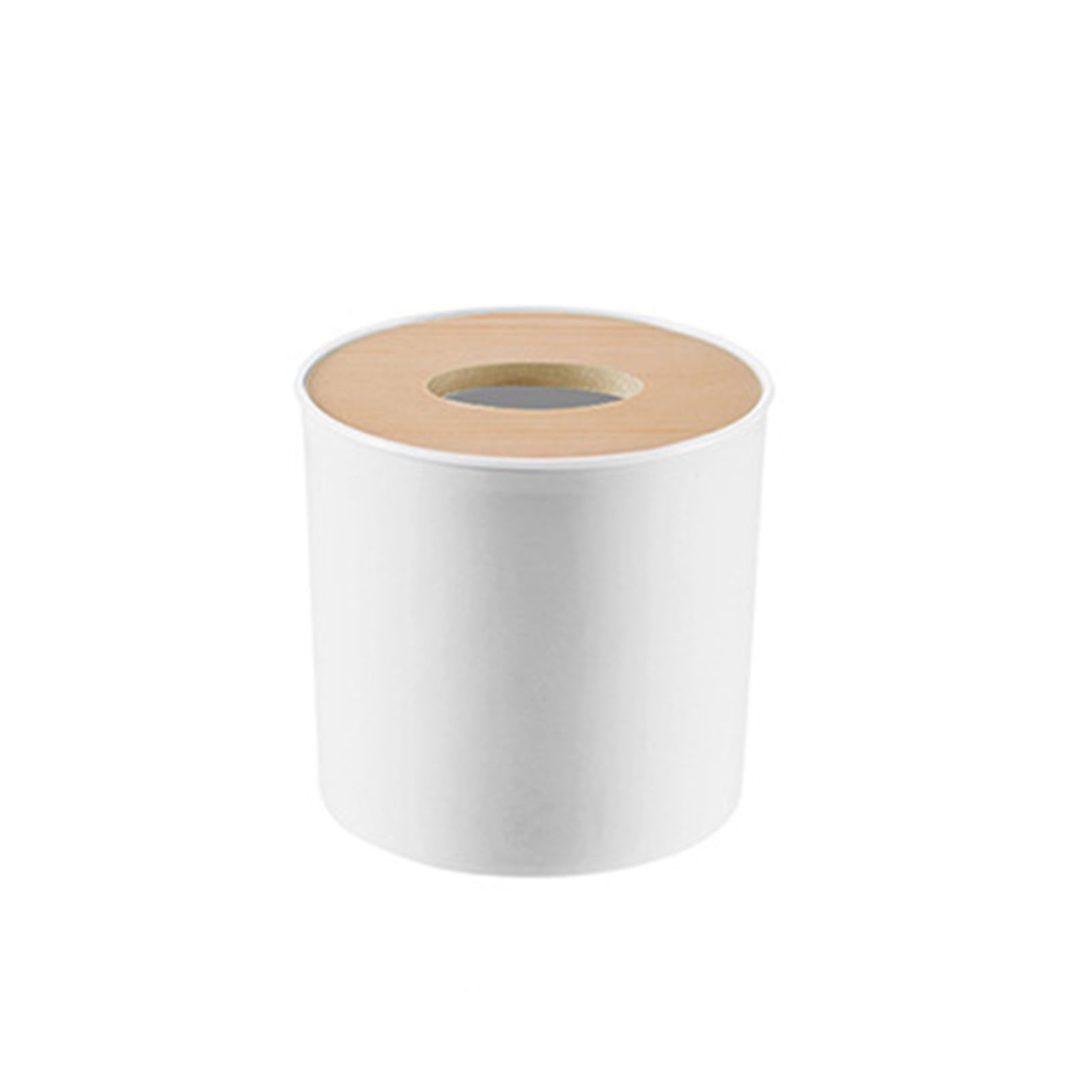 Tissue Box Holder Large Capacity Detachable Mini Tissue Storage Container for Bathroom Bedroom Dressers DesksRound - Image 1