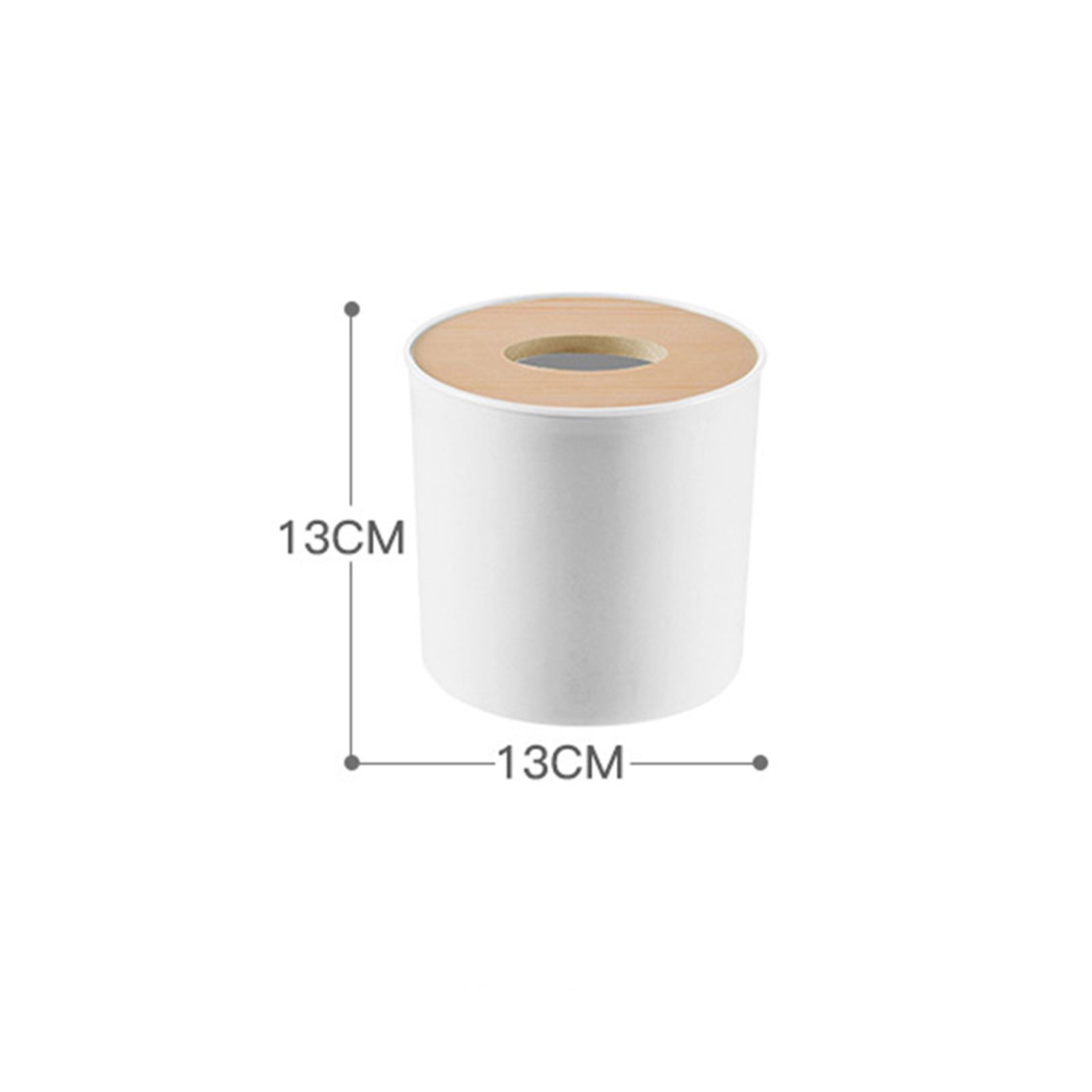 Tissue Box Holder Large Capacity Detachable Mini Tissue Storage Container for Bathroom Bedroom Dressers DesksRound - Image 2
