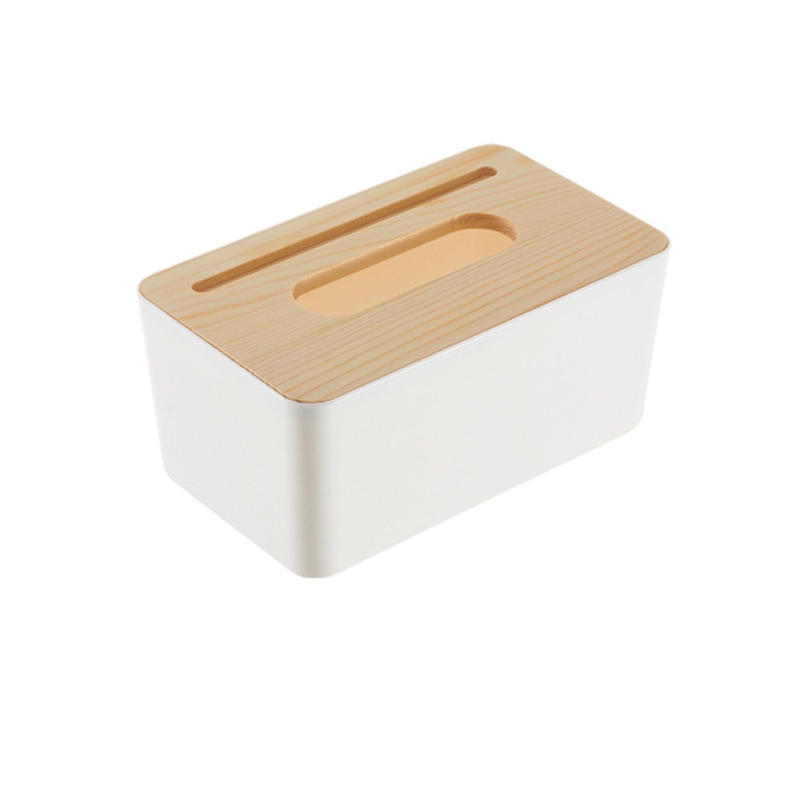 Tissue Box Holder Large Capacity Detachable Mini Tissue Storage Container for Bathroom Bedroom Dressers DesksRectangle - Image 1