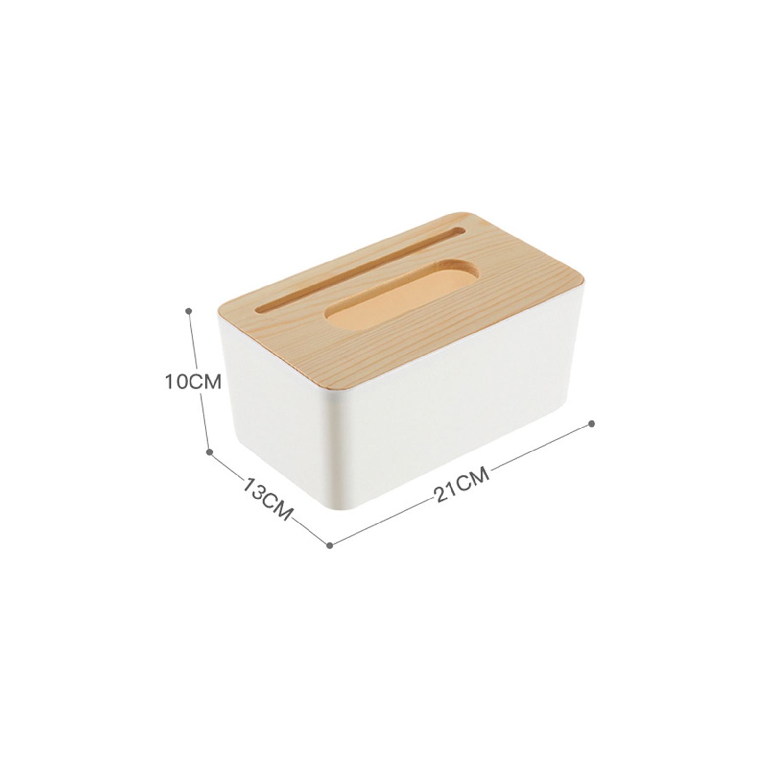 Tissue Box Holder Large Capacity Detachable Mini Tissue Storage Container for Bathroom Bedroom Dressers DesksRectangle - Image 2