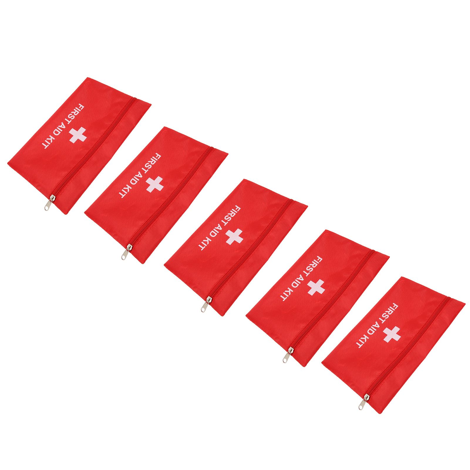 5Pcs/Set Potable Medicine Bag Empty Aid Case Rescue Pouch Waterproof Nylon Red for Home Outdoor Travel Large 25x16cm/9.84x6.3in - Image 6