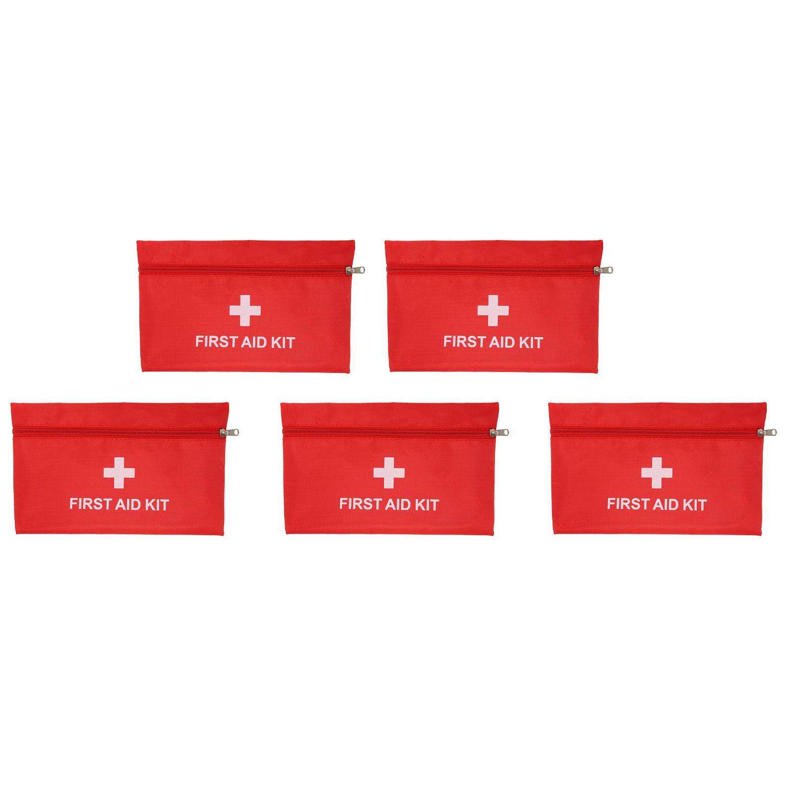 5Pcs/Set Potable Medicine Bag Empty Aid Case Rescue Pouch Waterproof Nylon Red for Home Outdoor Travel Small 20x14cm/7.87x5.51in - Image 5