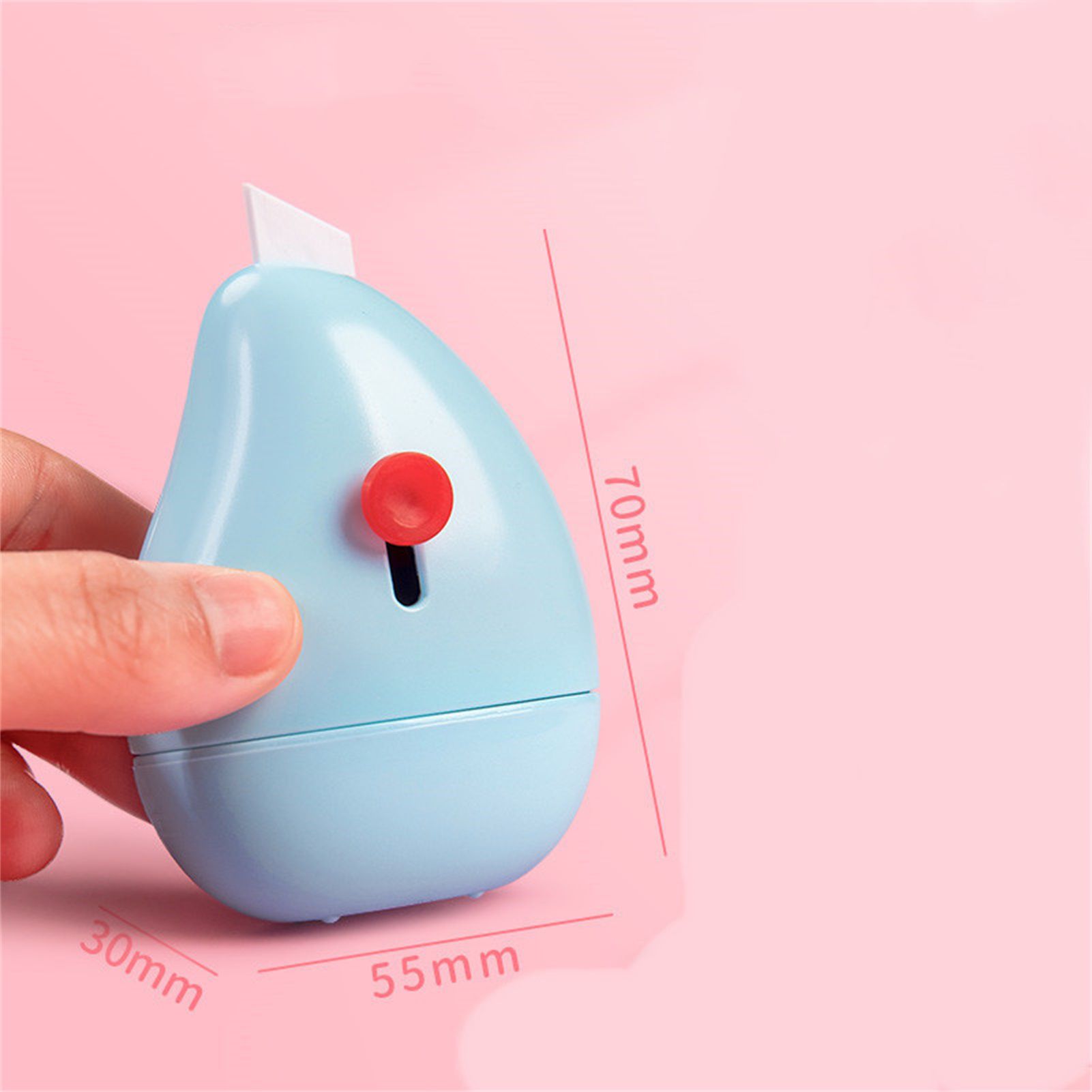Identity Protection Roller Stamps Effective Cover Protect Intimacy Mini Portable Box Cutter for Household Express Station Blue - Image 2
