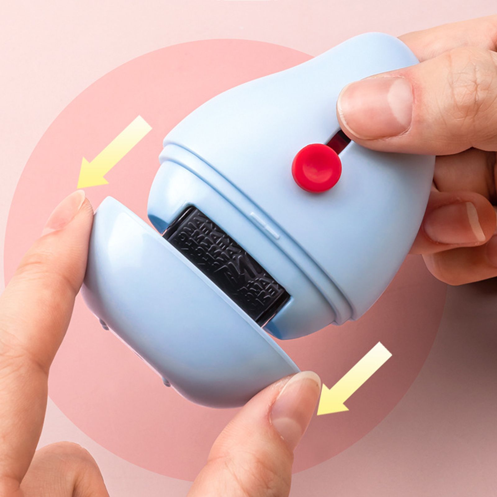 Identity Protection Roller Stamps Effective Cover Protect Intimacy Mini Portable Box Cutter for Household Express Station Blue - Image 3