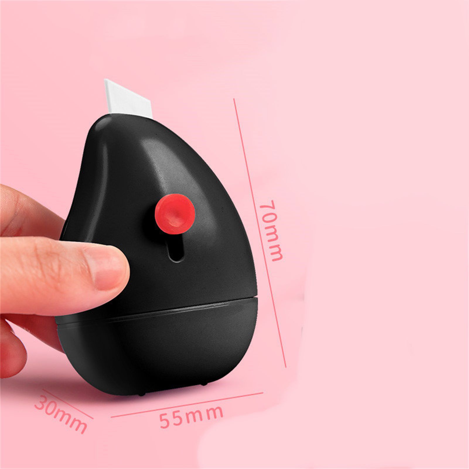 Identity Protection Roller Stamps Effective Cover Protect Intimacy Mini Portable Box Cutter for Household Express Station Black - Image 2