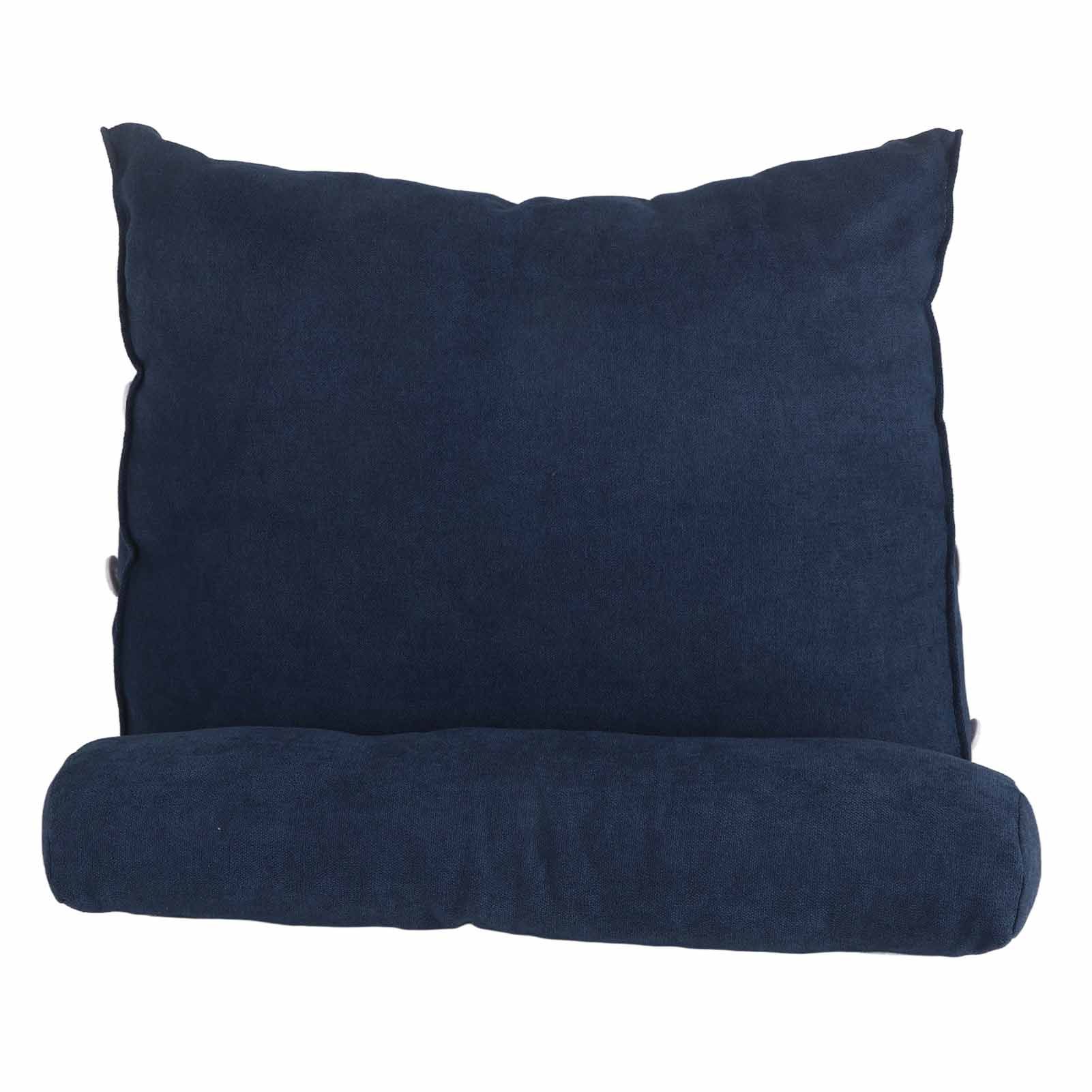 Large Backrest 60x22x50cm Triangular Design Detachable Soft Comfortable Reading Pillow Backrest for Home Sofa Bed Dark Blue 60x22x50cm - Image 1