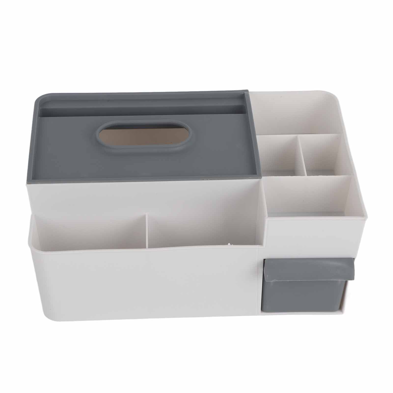 Tissue Box Cover Multipurpose Stylish Decorative Facial Tissue Holder for Kitchen Dining Room Bathroom Desk Light Grey with Dark Grey - Image 6