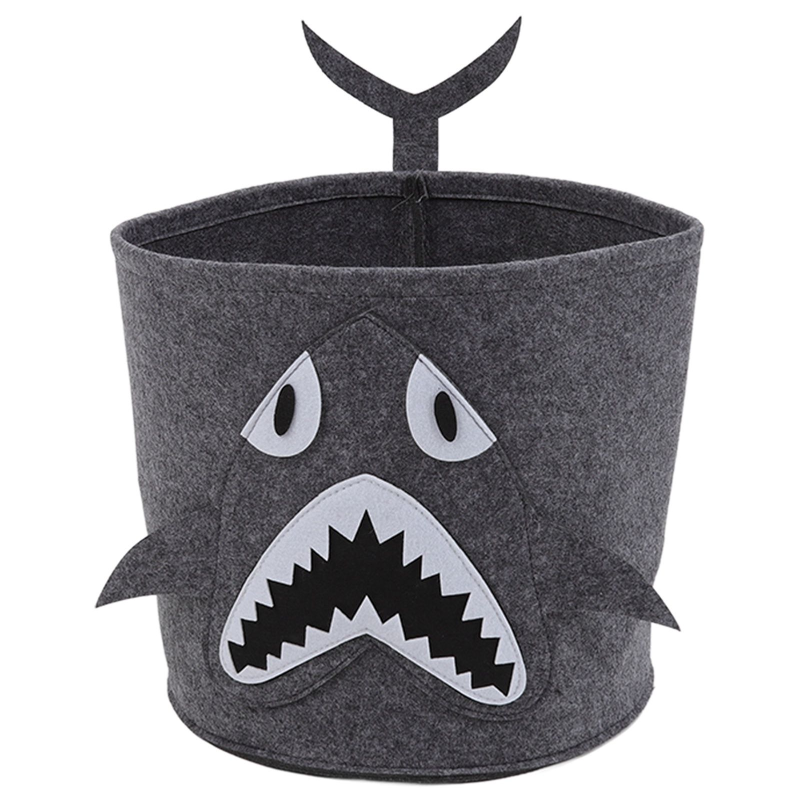 Cotton Laundry Hamper Thickened Cartoon Animal Children's Toys Household Debris Dirty Clothes Storage Bucket 30x27cm Shark - Image 1