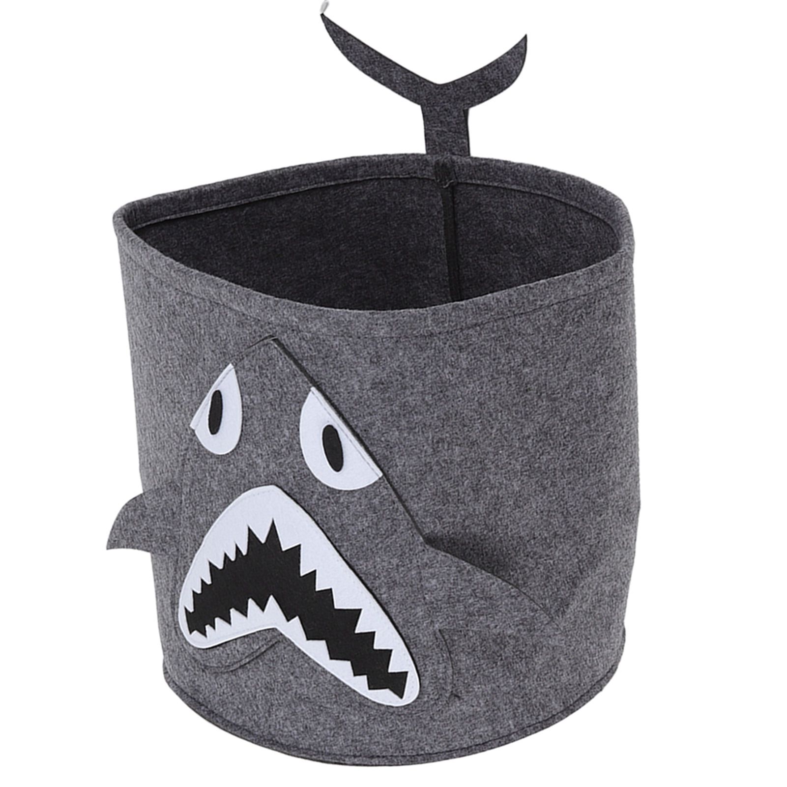 Cotton Laundry Hamper Thickened Cartoon Animal Children's Toys Household Debris Dirty Clothes Storage Bucket 30x27cm Shark - Image 2