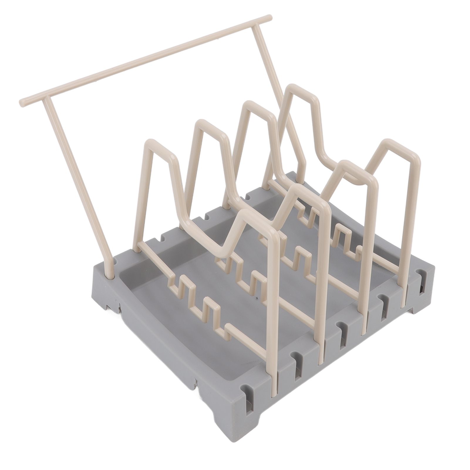 Pot Lid Holder Durable PP Space Saving Stable Nonslip Base Wide Application Cutting Board Organizer Type B - Image 2
