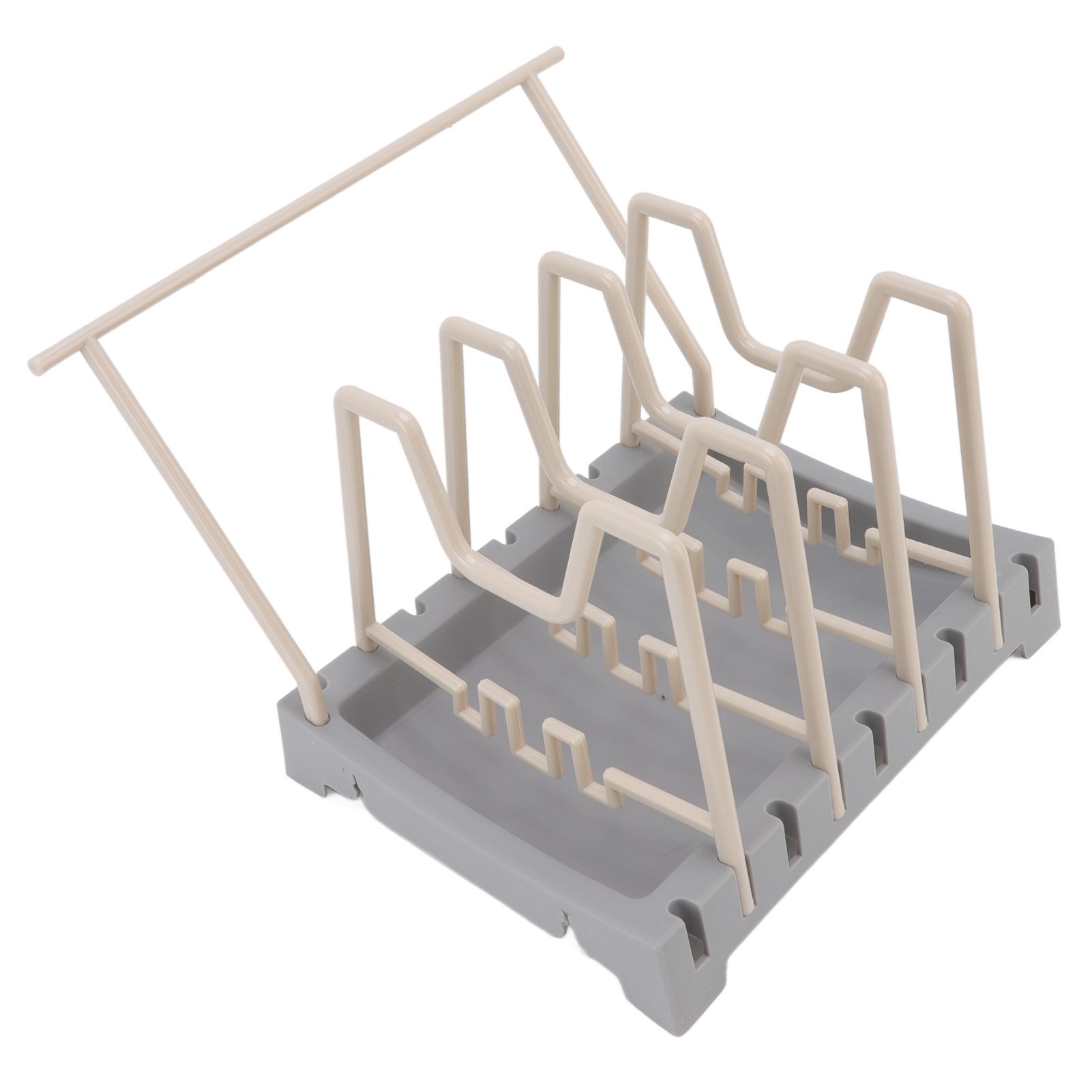 Pot Lid Holder Durable PP Space Saving Stable Nonslip Base Wide Application Cutting Board Organizer Type B - Image 4