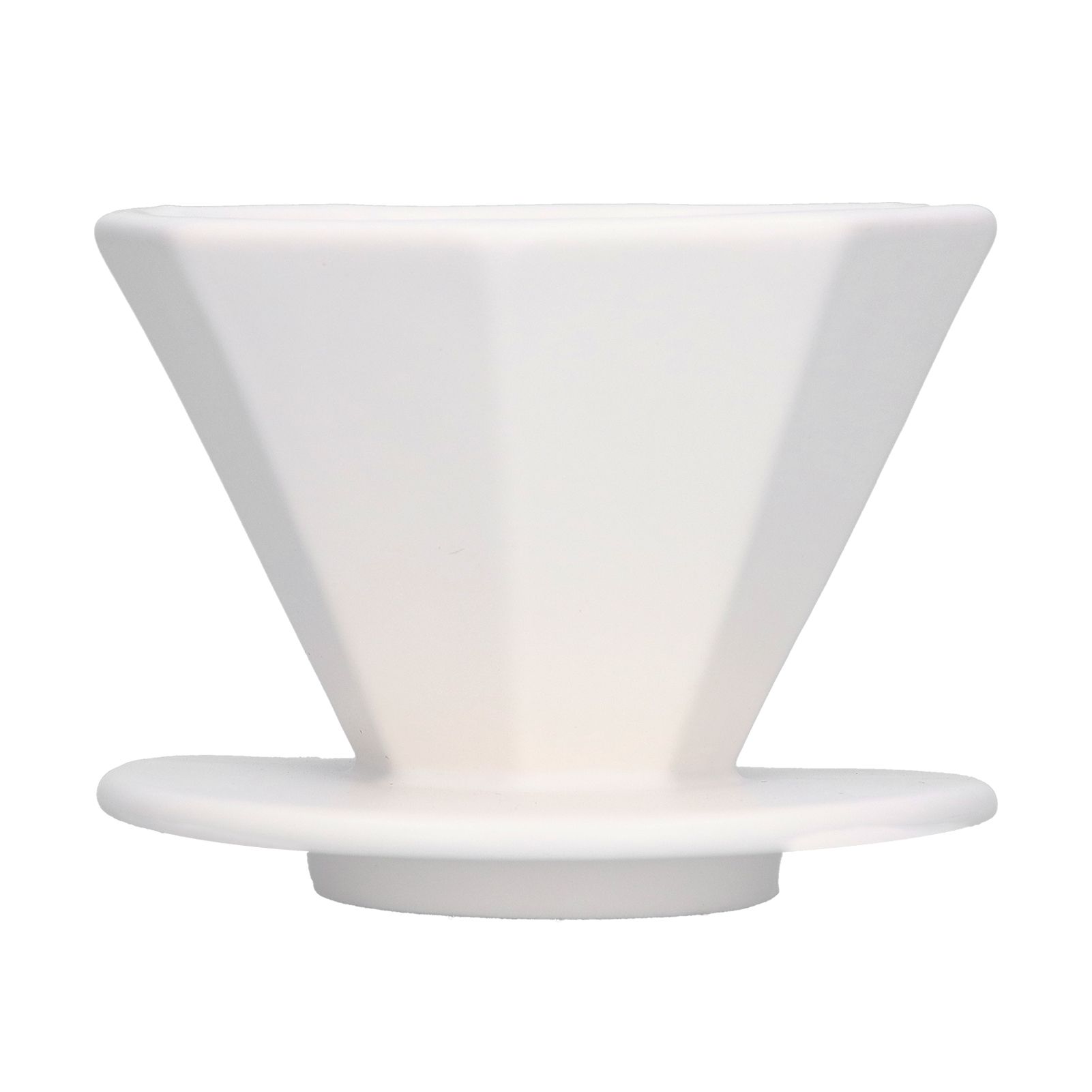Coffee Dripper Ceramic Convenient Reliable Exquisite Portable Size Simple Design Pour Over Coffee DripperWhite - Image 1