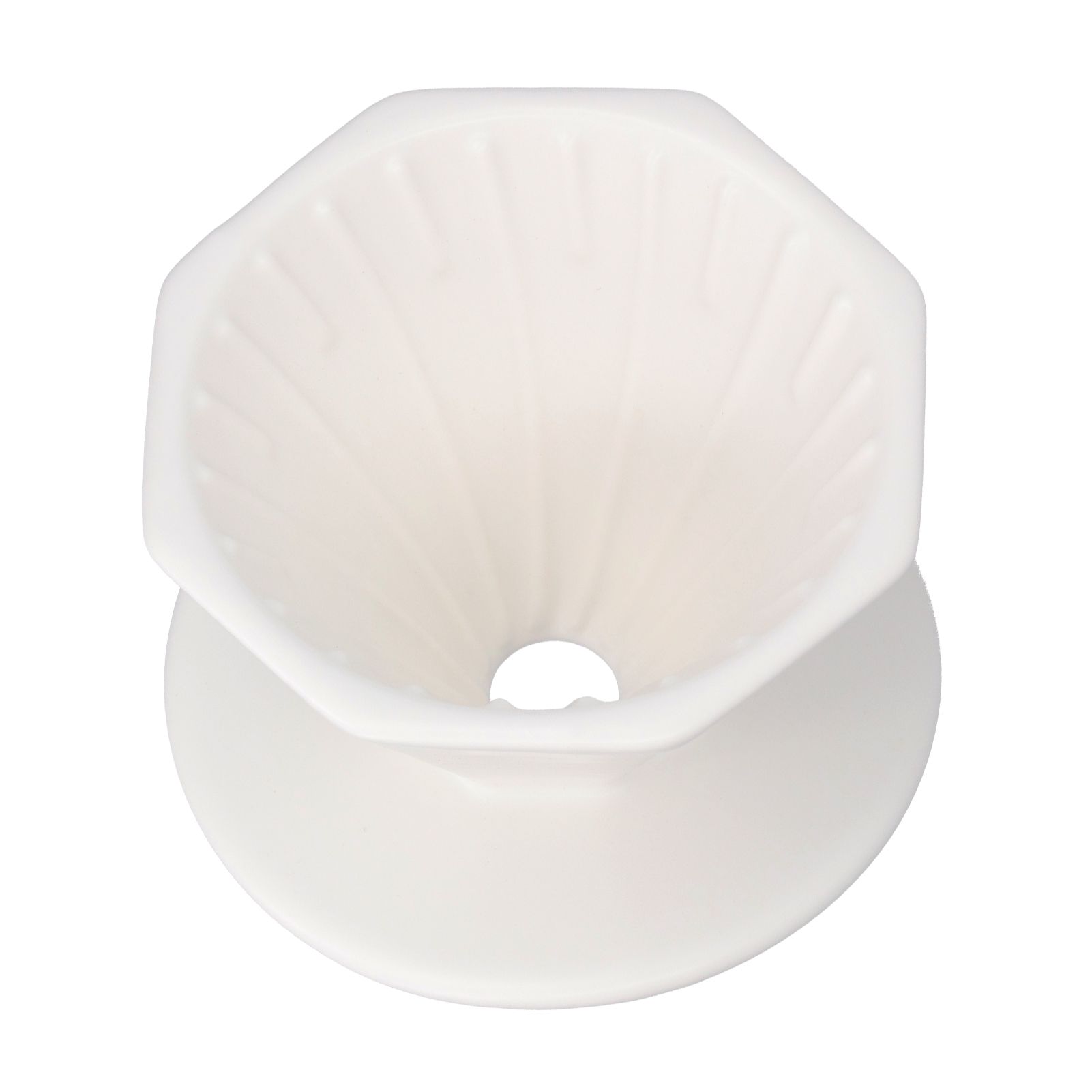 Coffee Dripper Ceramic Convenient Reliable Exquisite Portable Size Simple Design Pour Over Coffee DripperWhite - Image 2