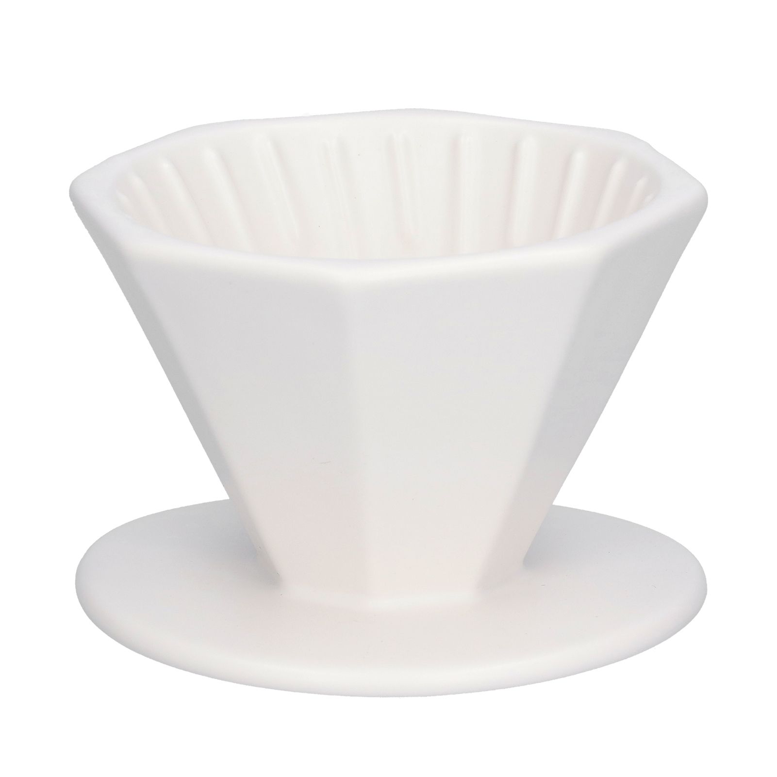 Coffee Dripper Ceramic Convenient Reliable Exquisite Portable Size Simple Design Pour Over Coffee DripperWhite - Image 4