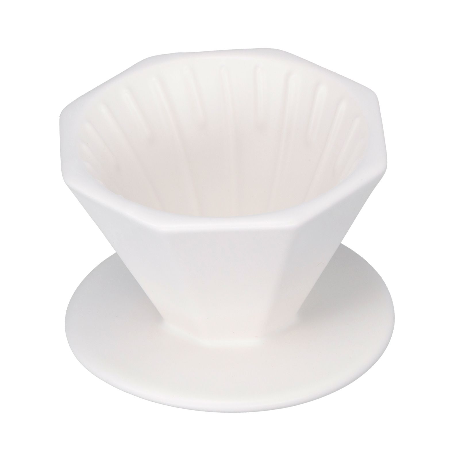 Coffee Dripper Ceramic Convenient Reliable Exquisite Portable Size Simple Design Pour Over Coffee DripperWhite - Image 6