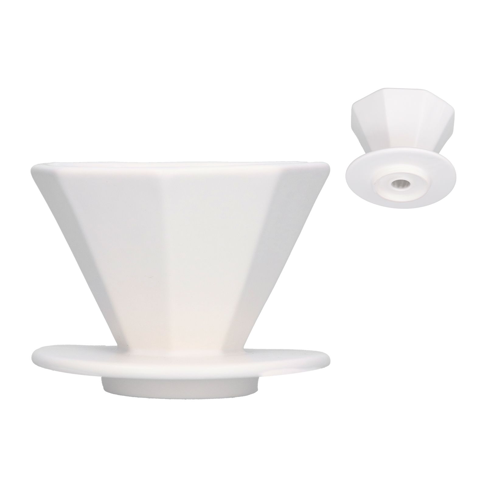 Coffee Dripper Ceramic Convenient Reliable Exquisite Portable Size Simple Design Pour Over Coffee DripperWhite - Image 7