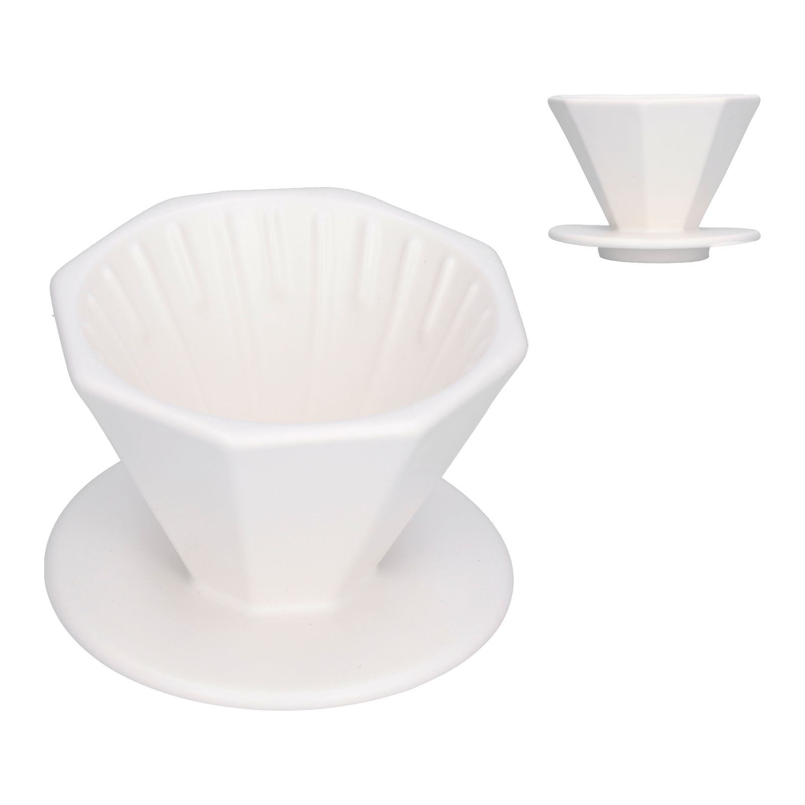 Coffee Dripper Ceramic Convenient Reliable Exquisite Portable Size Simple Design Pour Over Coffee DripperWhite - Image 8
