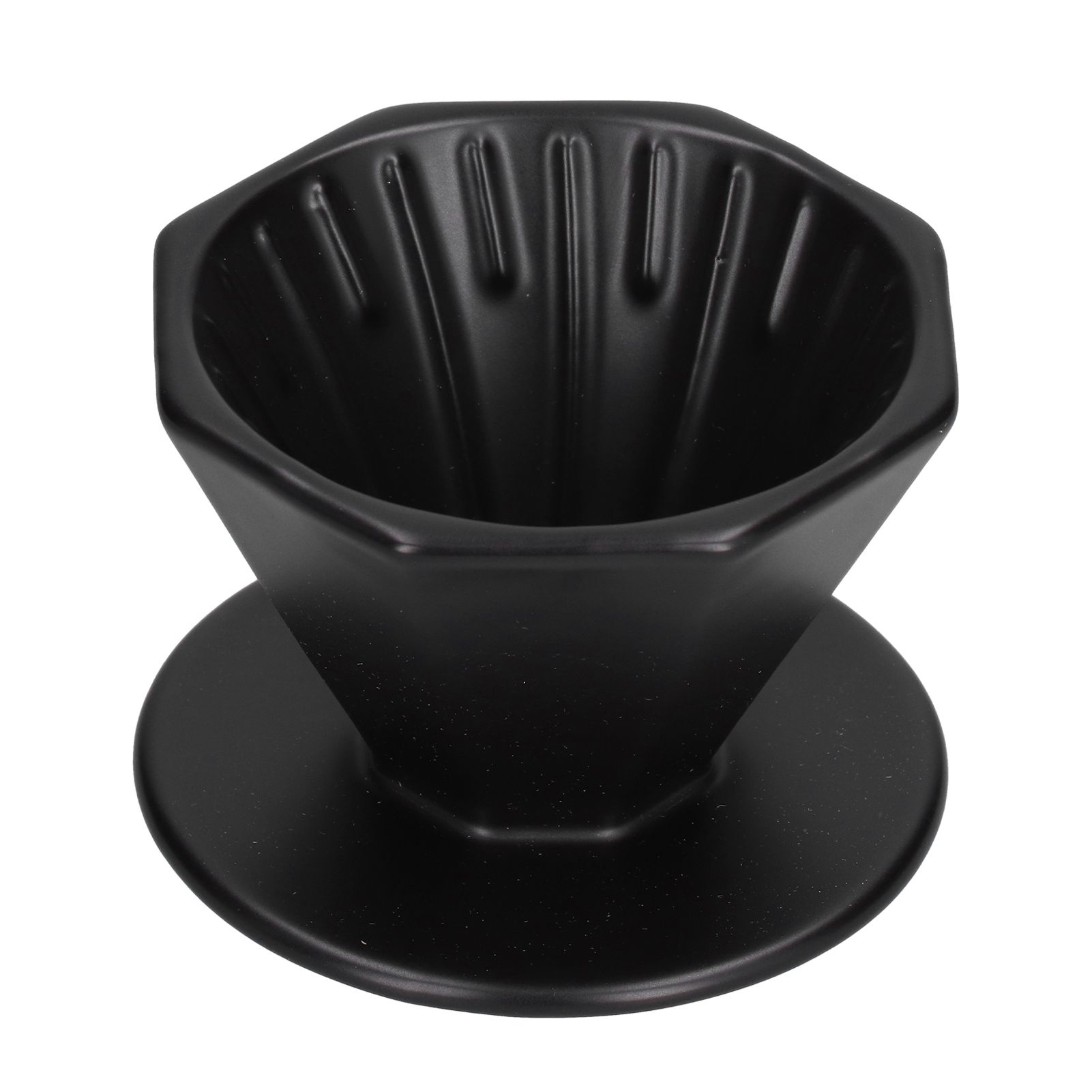 Coffee Dripper Ceramic Convenient Reliable Exquisite Portable Size Simple Design Pour Over Coffee DripperBlack - Image 3