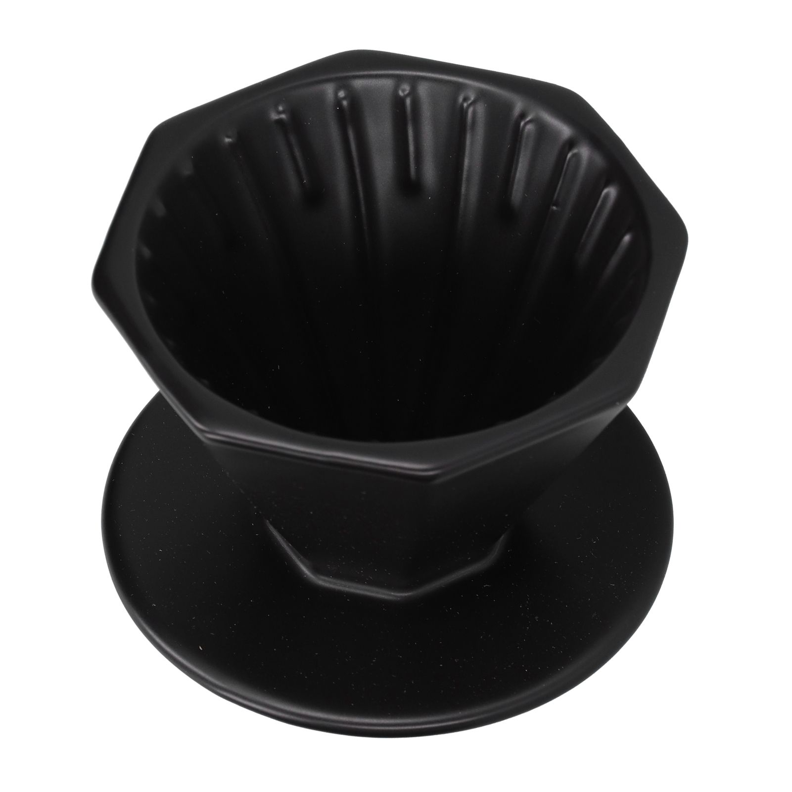 Coffee Dripper Ceramic Convenient Reliable Exquisite Portable Size Simple Design Pour Over Coffee DripperBlack - Image 6