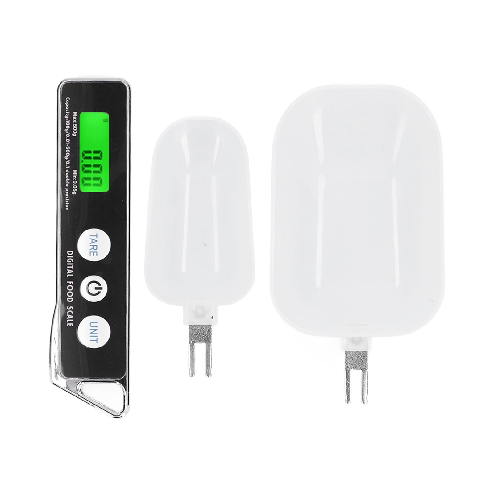 Digital Spoon Scale Household Portable Stainless Steel Kitchen Baking Scale for Flour Tea Spices 500g/0.1gBlack - Image 1
