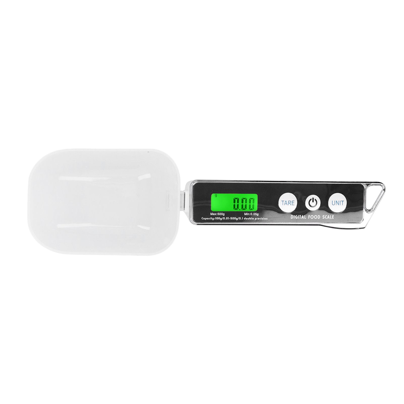 Digital Spoon Scale Household Portable Stainless Steel Kitchen Baking Scale for Flour Tea Spices 500g/0.1gBlack - Image 4