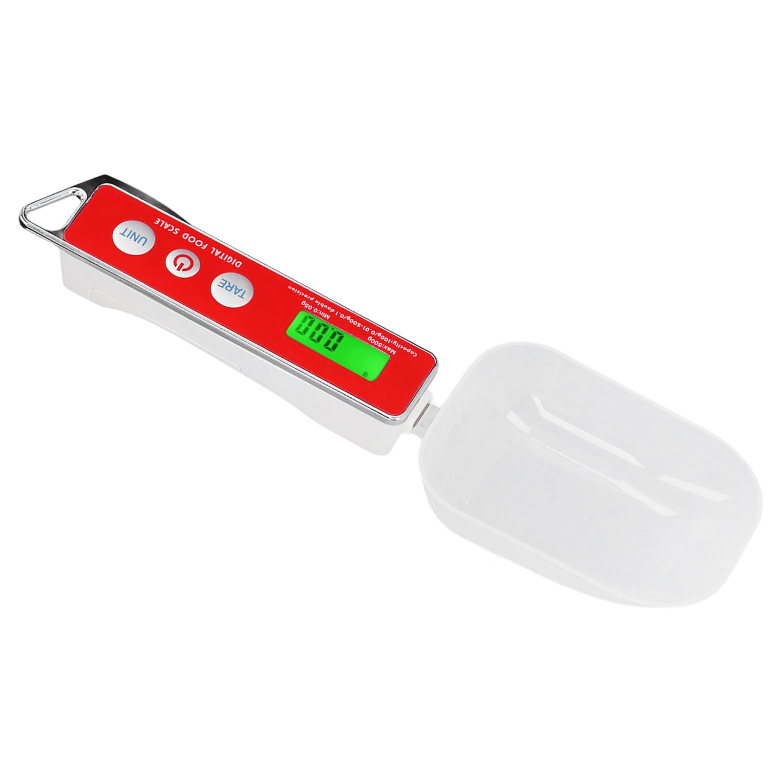 Digital Spoon Scale Household Portable Stainless Steel Kitchen Baking Scale for Flour Tea Spices 500g/0.1gRed - Image 2