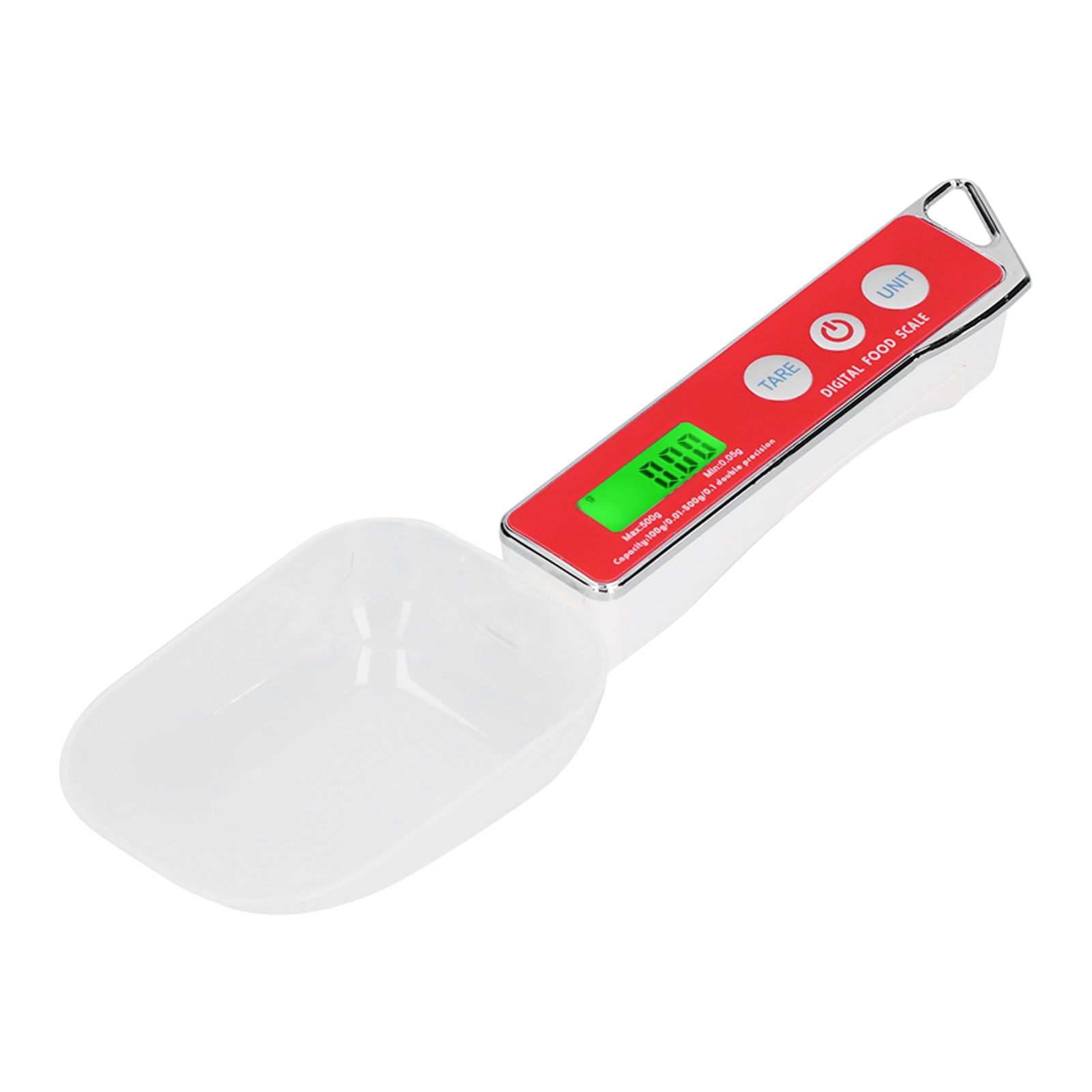 Digital Spoon Scale Household Portable Stainless Steel Kitchen Baking Scale for Flour Tea Spices 500g/0.1gRed - Image 4