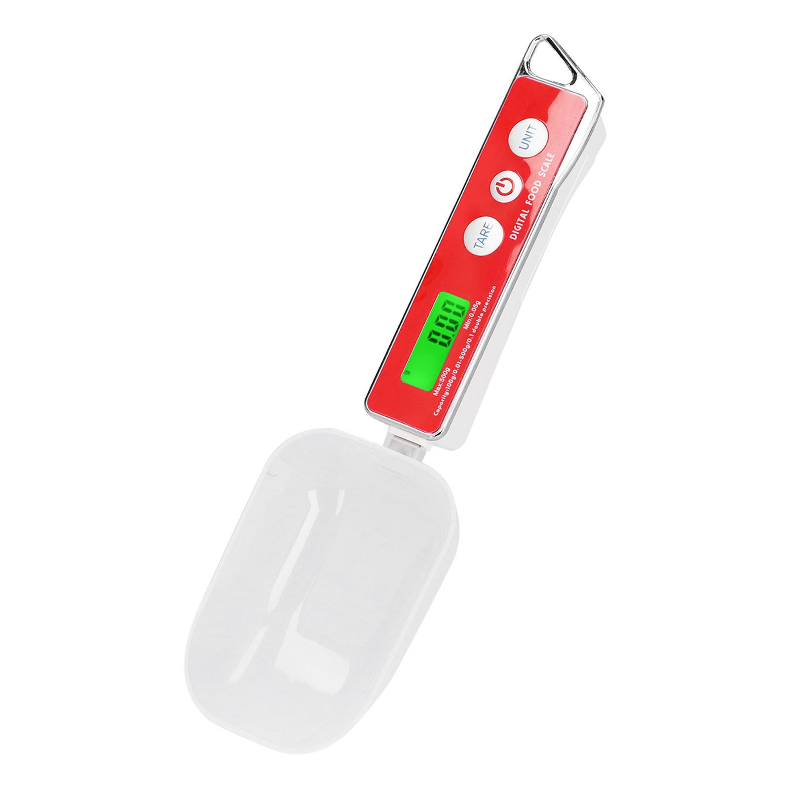 Digital Spoon Scale Household Portable Stainless Steel Kitchen Baking Scale for Flour Tea Spices 500g/0.1gRed - Image 5
