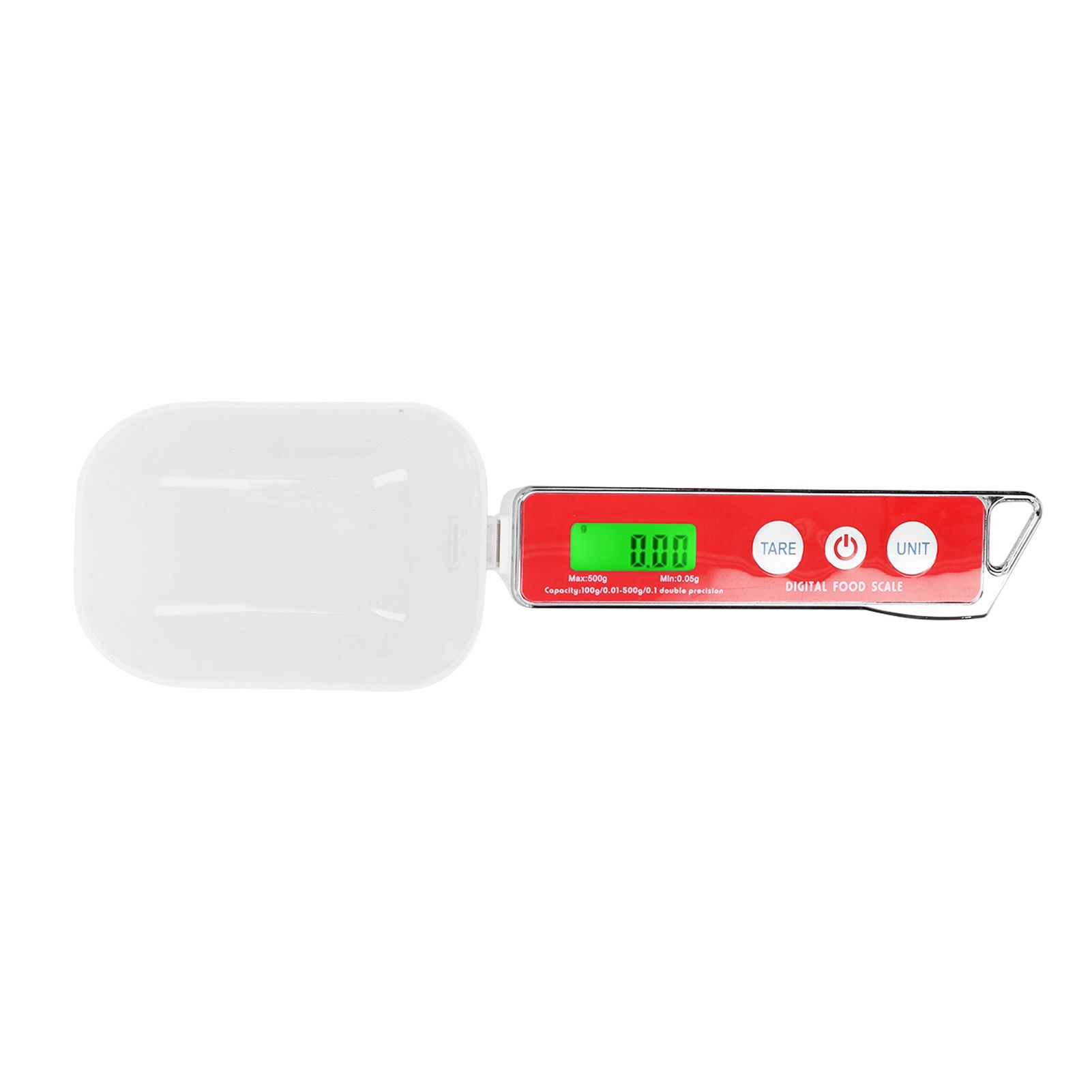 Digital Spoon Scale Household Portable Stainless Steel Kitchen Baking Scale for Flour Tea Spices 500g/0.1gRed - Image 8