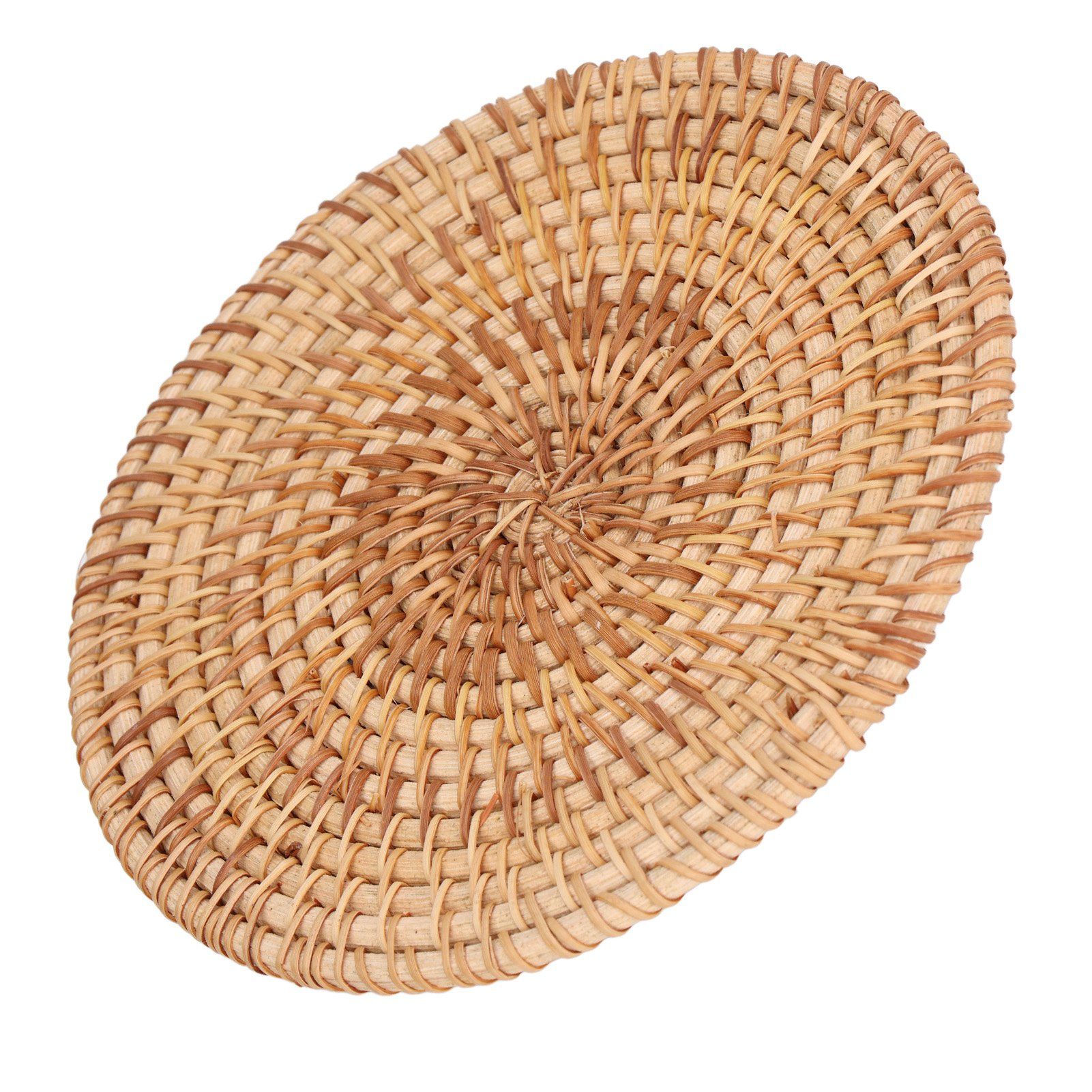 Woven Round Placemat Natural Rattan Braid Hot Insulation Placemat for Large Vessels Hot Dishes Pan Pot18cm / 7.1in - Image 8