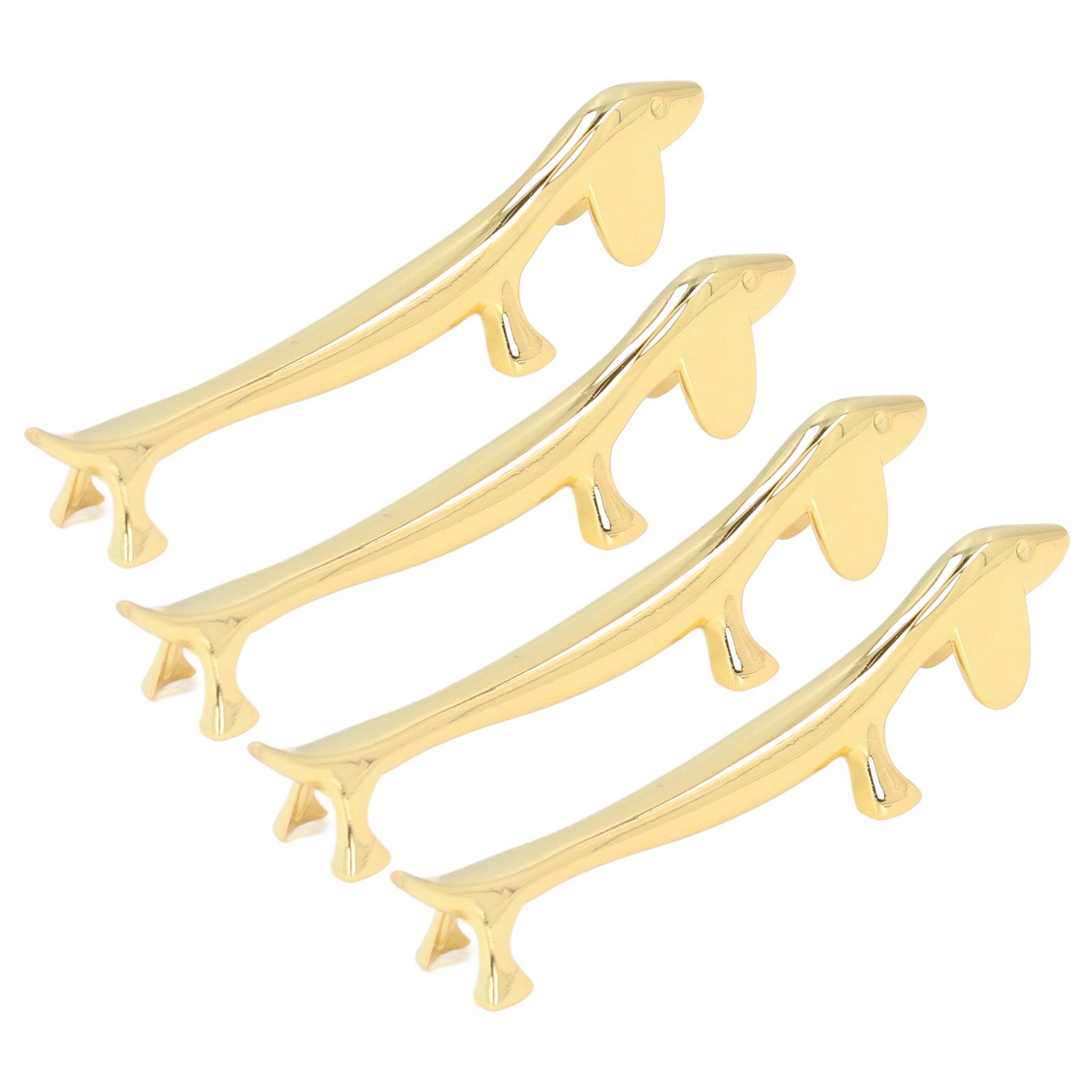 4Pcs Chopstick Rest Smoother Surfaces Reusable Cute Animal Design Gold Chopstick Rest for Home Restaurant PartyDachshund - Image 3