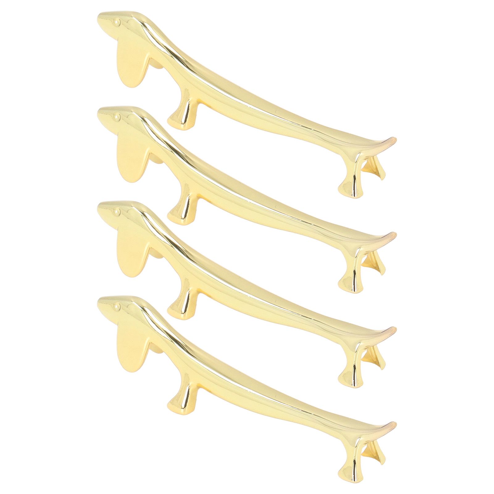 4Pcs Chopstick Rest Smoother Surfaces Reusable Cute Animal Design Gold Chopstick Rest for Home Restaurant PartyDachshund - Image 6