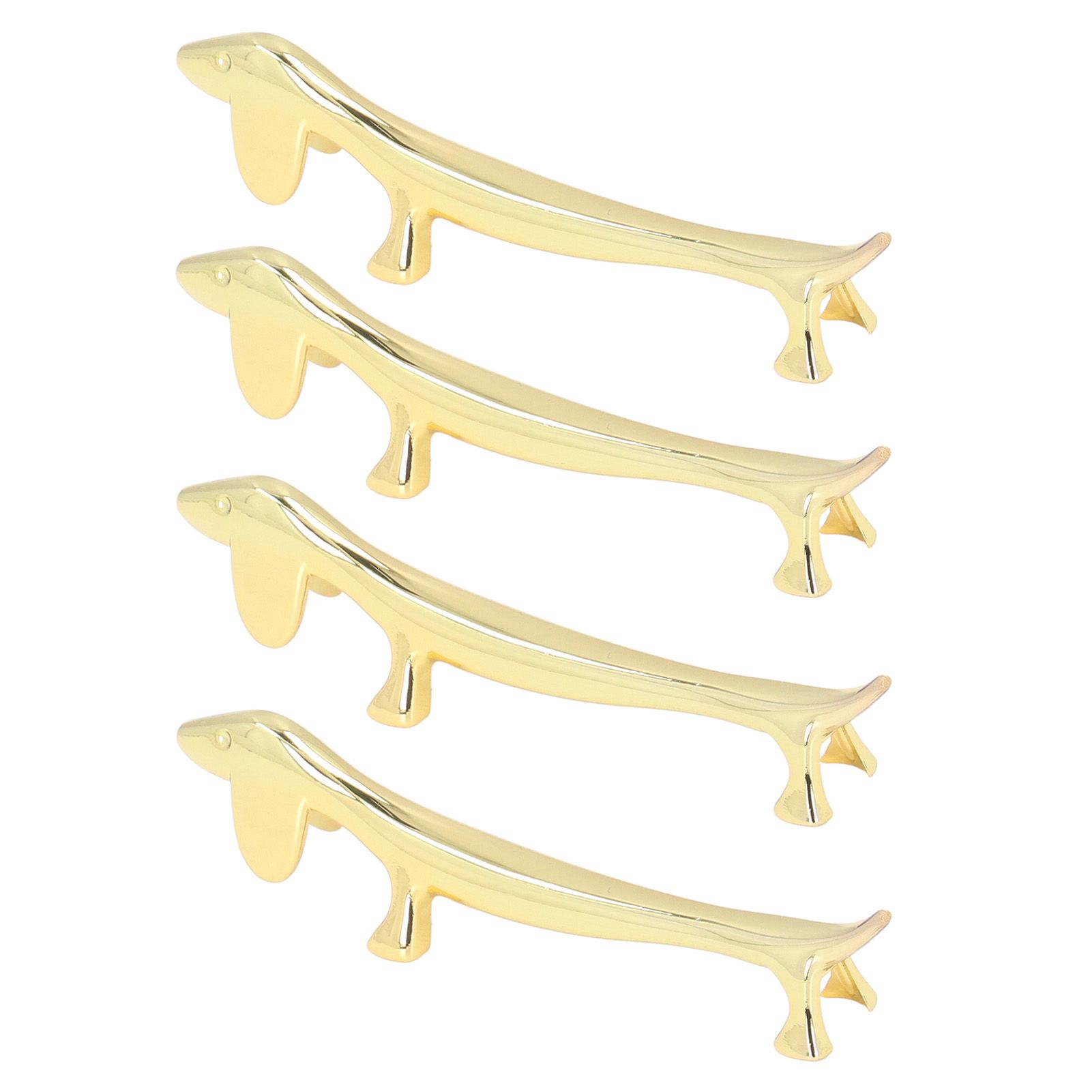 4Pcs Chopstick Rest Smoother Surfaces Reusable Cute Animal Design Gold Chopstick Rest for Home Restaurant PartyDachshund - Image 7