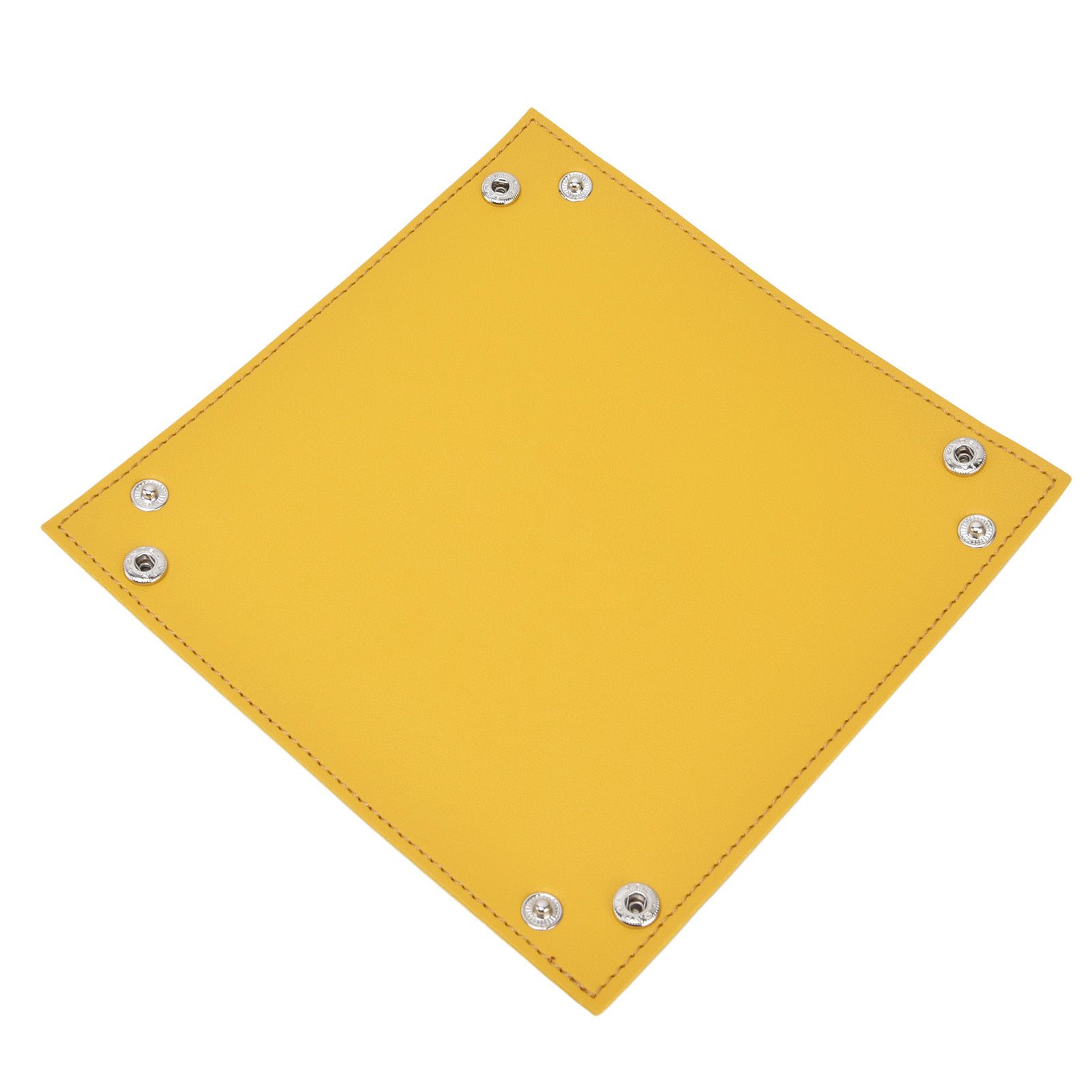 Leather Tray Fashionable Design Artificial Leather Durable Wide Application Mens Valet Tray for Jewelry Watch Key PhoneYellow - Image 5