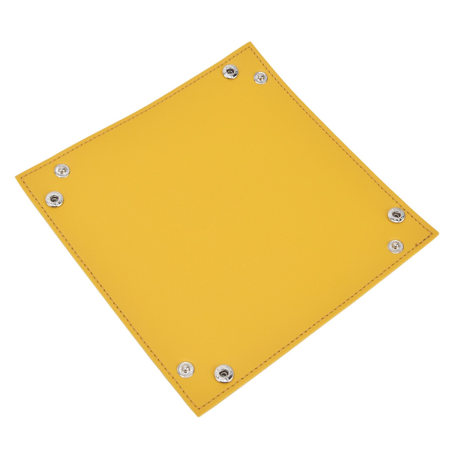 Leather Tray Fashionable Design Artificial Leather Durable Wide Application Mens Valet Tray for Jewelry Watch Key PhoneYellow - Image 6