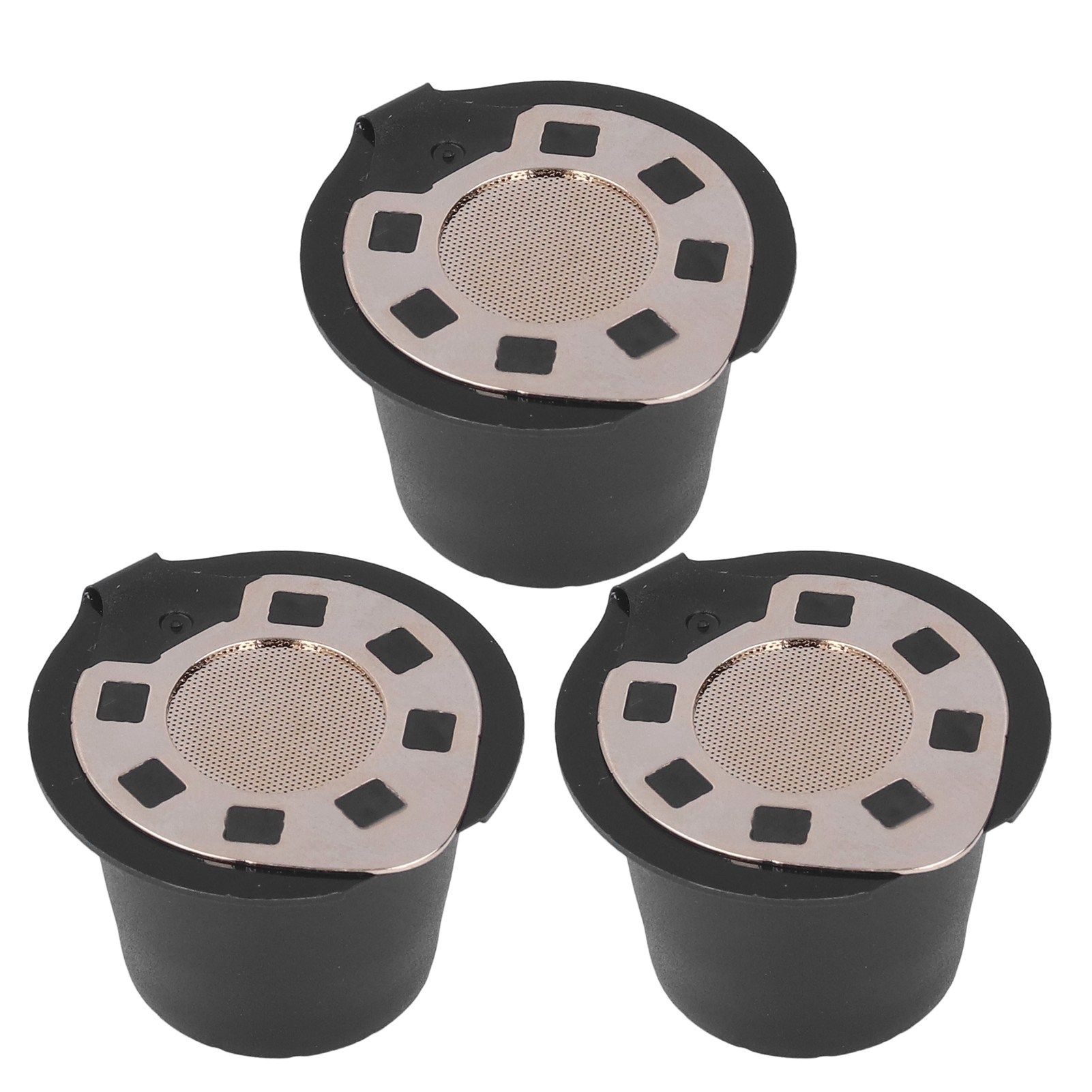 50ML Coffee Capsule Pods Cup with Spoon Brush Reusable Filter Stainless Steel Replacement for NespressoGold Plated - Image 6