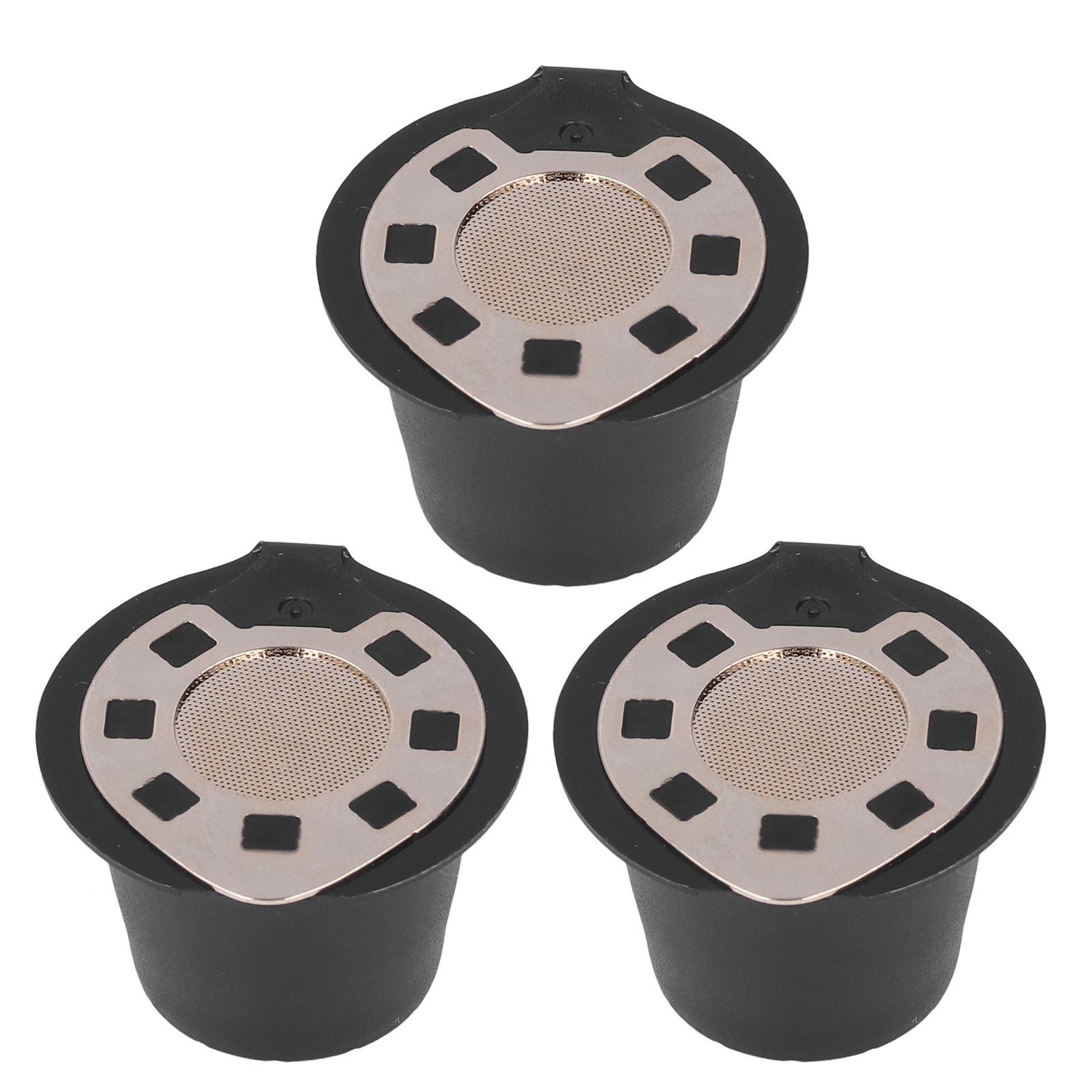 50ML Coffee Capsule Pods Cup with Spoon Brush Reusable Filter Stainless Steel Replacement for NespressoGold Plated - Image 7