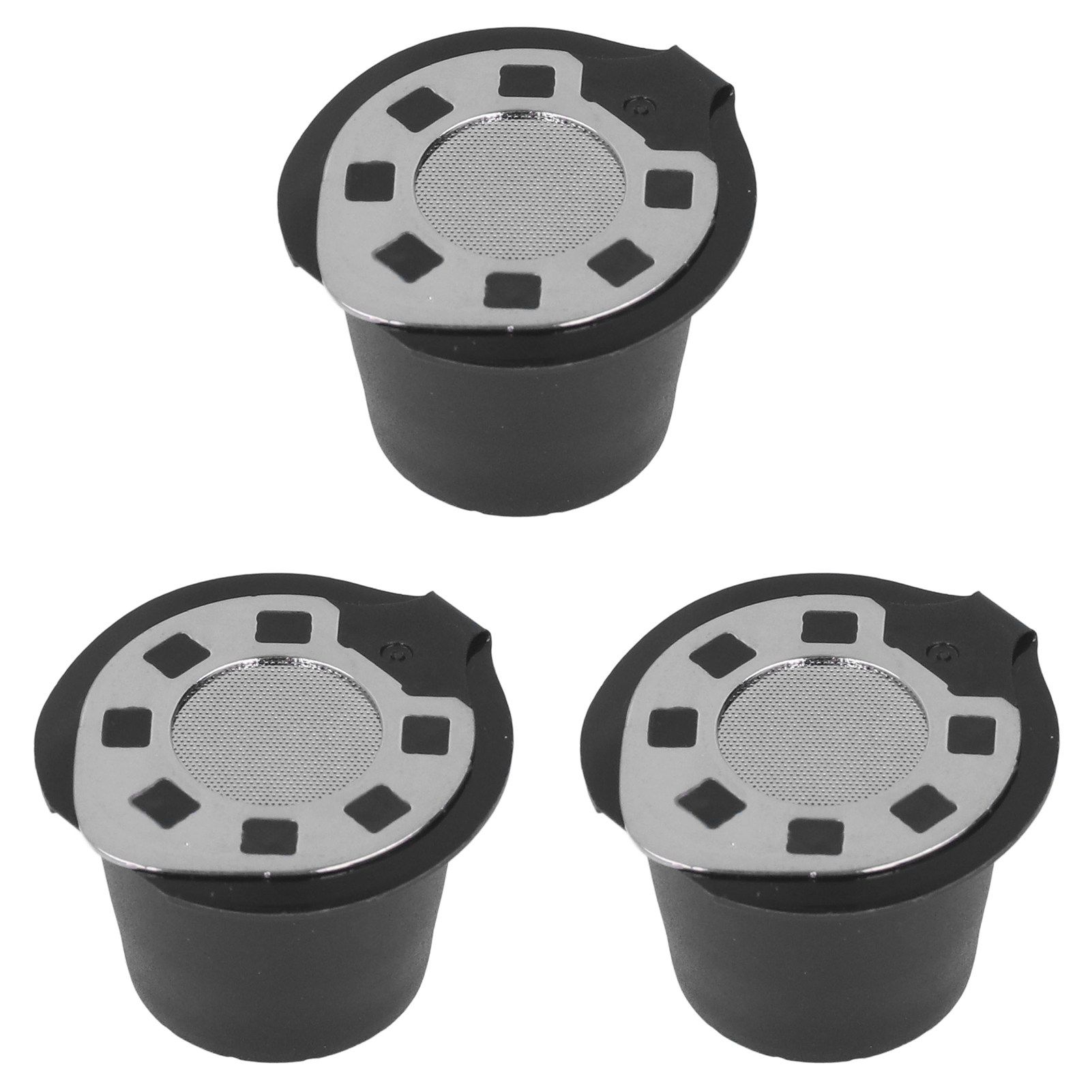 50ML Coffee Capsule Pods Cup with Spoon Brush Reusable Filter Stainless Steel Replacement for NespressoChrome Plated - Image 5