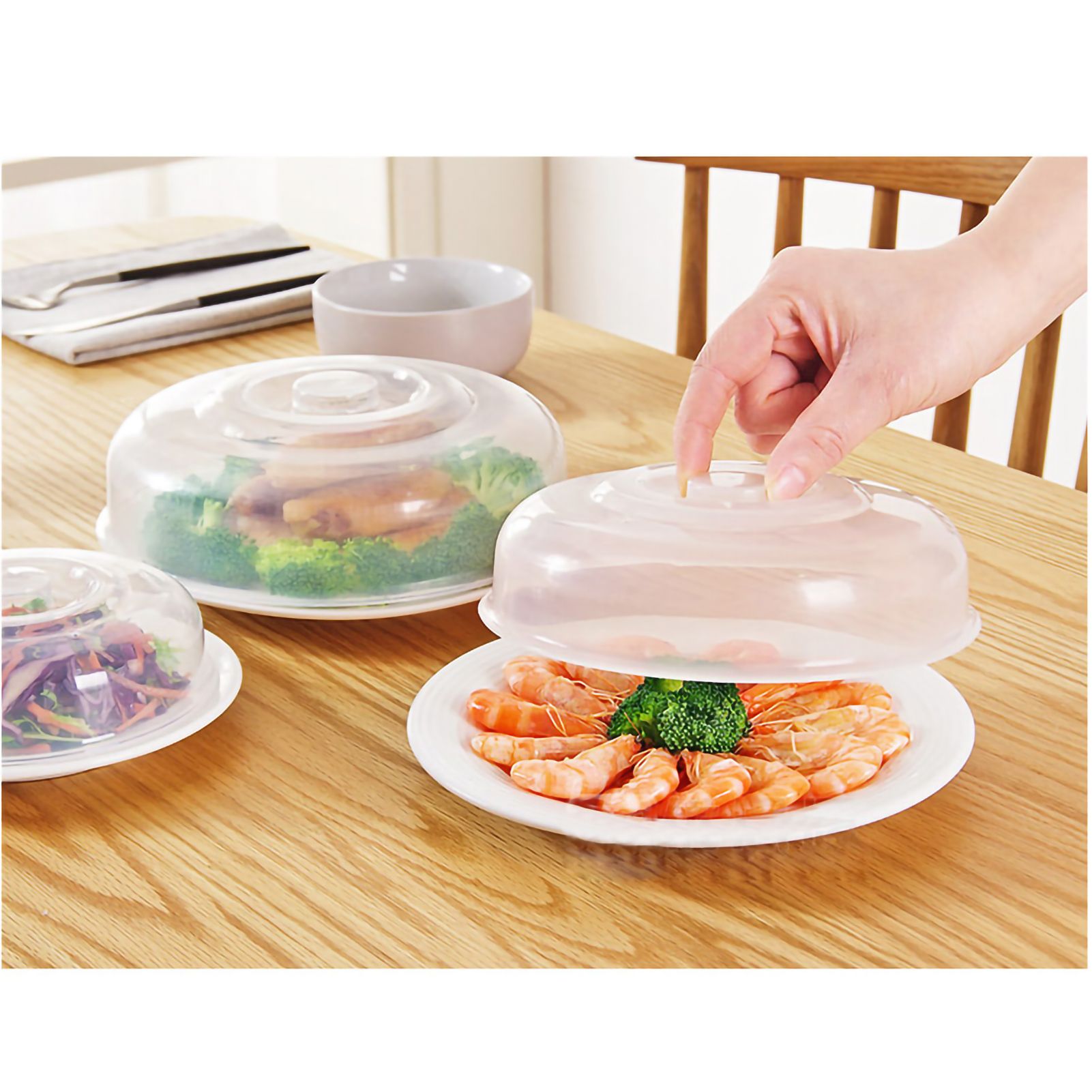 Microwave Cover Transparency PP Material Food Protection Grab Design Safe Healthy Microwave Splatter CoverMedium Size 17cm - Image 7