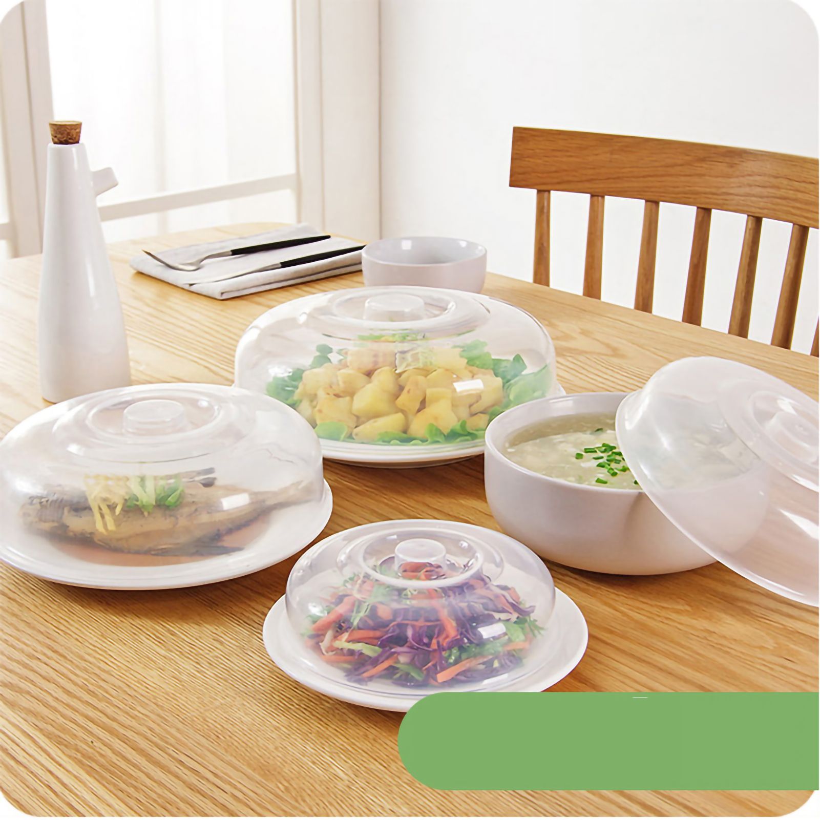 Microwave Cover Transparency PP Material Food Protection Grab Design Safe Healthy Microwave Splatter CoverExtra Large 23cm - Image 2