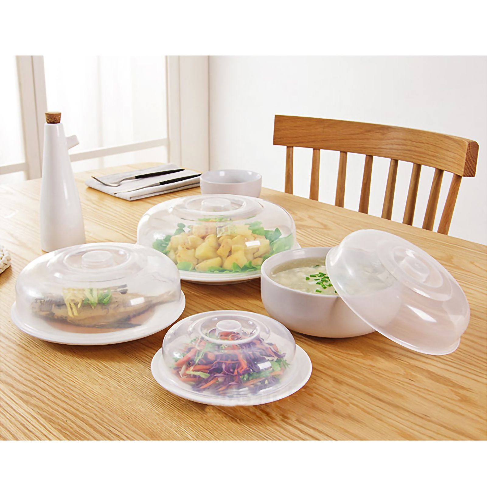 Microwave Cover Transparency PP Material Food Protection Grab Design Safe Healthy Microwave Splatter CoverExtra Large 23cm - Image 5