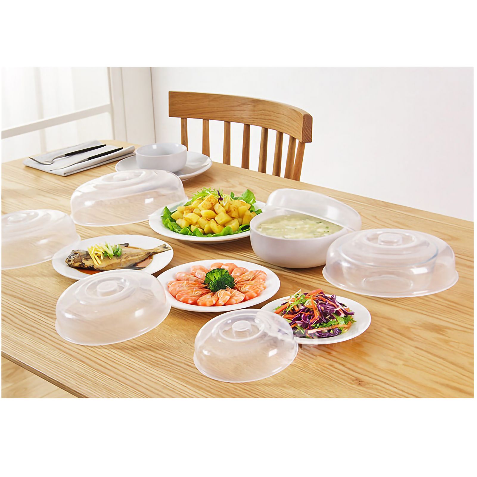 Microwave Cover Transparency PP Material Food Protection Grab Design Safe Healthy Microwave Splatter CoverExtra Large 23cm - Image 6