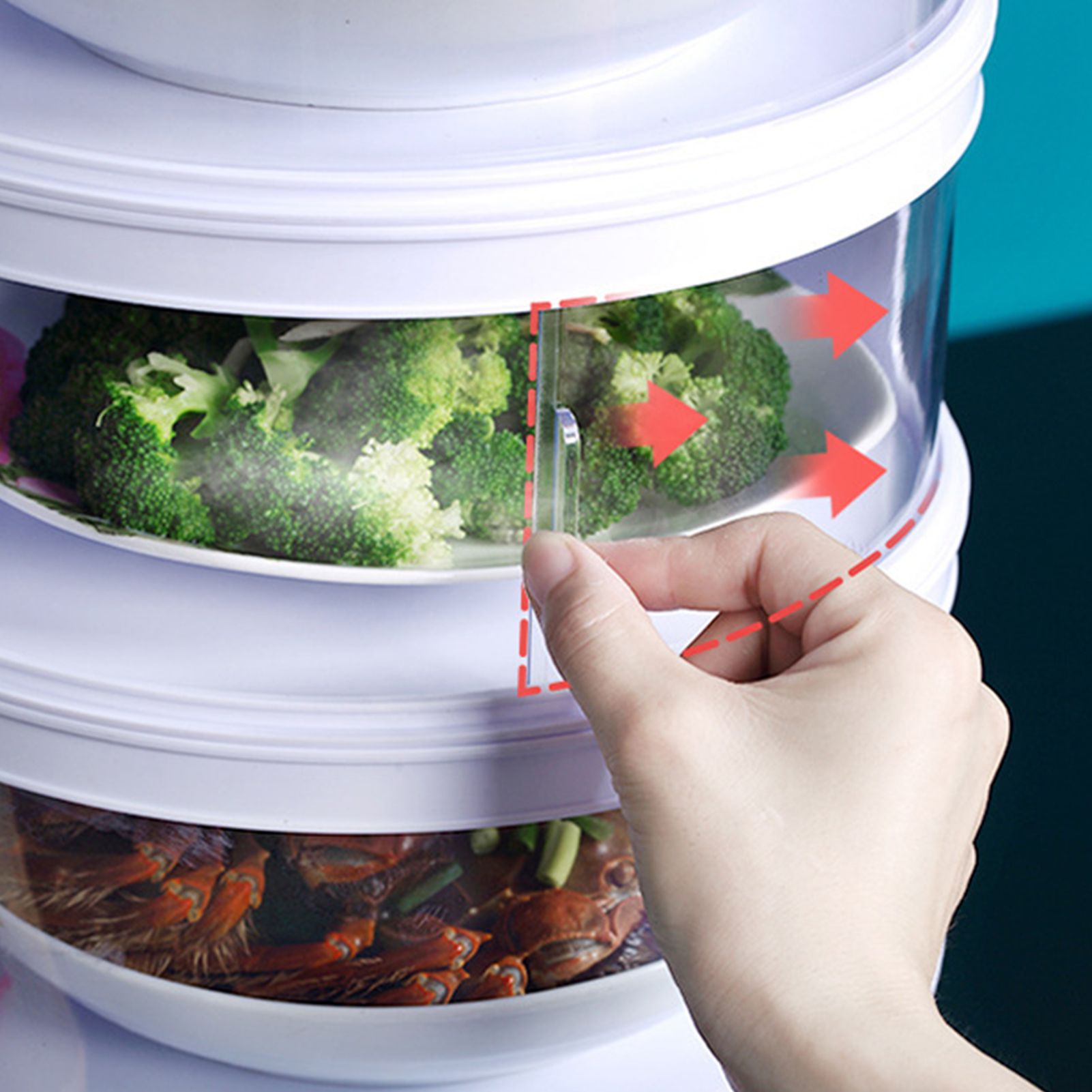 Insulated Food Cover Multilayer Heat Preservation Warm Intimate Effective Isolation Stackable Dish Cover5 Layers - Image 4
