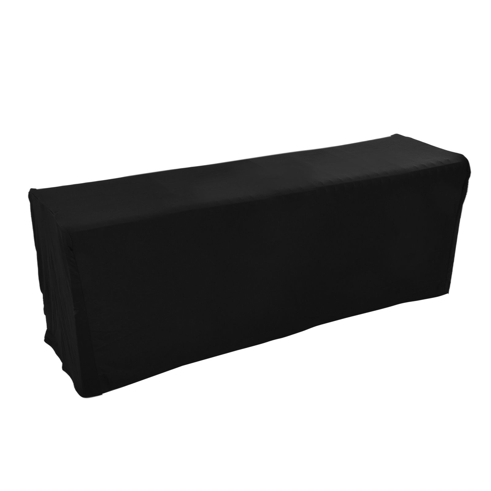 Table Cover Rectangular Wrinkle Resistant Washable Universal Black Stretch Tablecloth for Wedding Party ExhibitionBlack 8FT(244x76x76cm) - Image 5