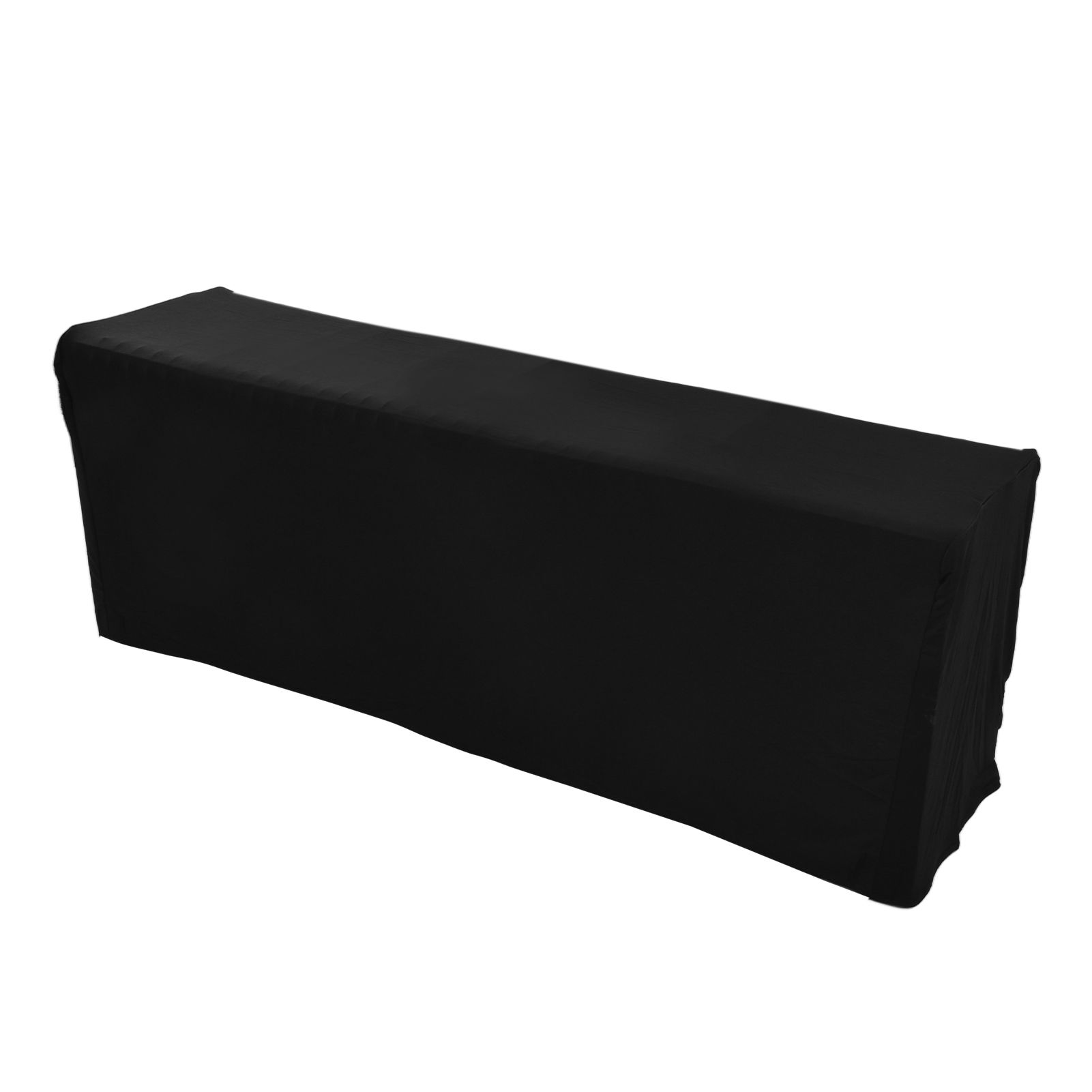 Table Cover Rectangular Wrinkle Resistant Washable Universal Black Stretch Tablecloth for Wedding Party ExhibitionBlack 8FT(244x76x76cm) - Image 7