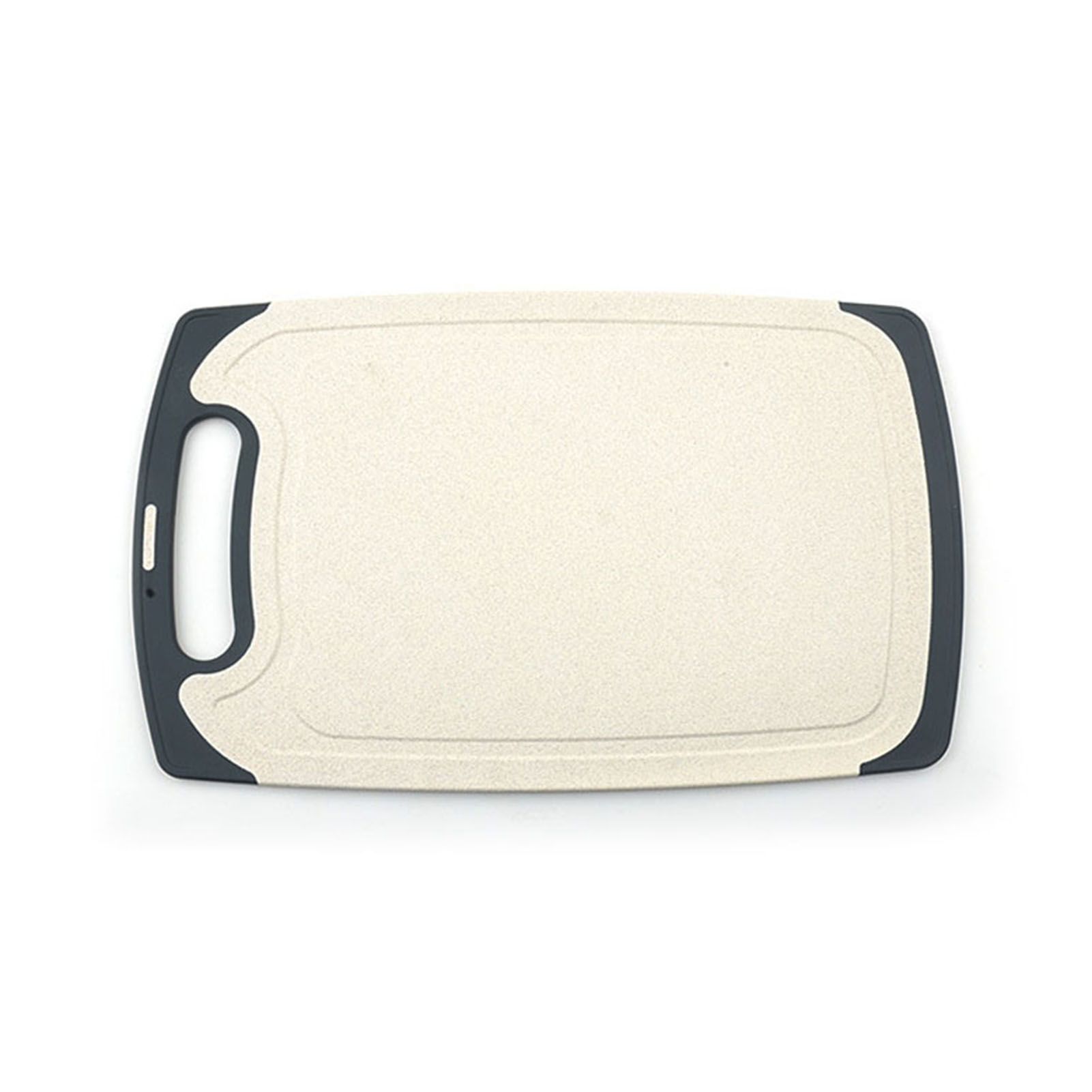 Wheat Straw Cutting Board Hemming Design Anti Slip Anti Overflow Sink Healthy Chopping Board for Household Outdoor CampingBeige - Image 1