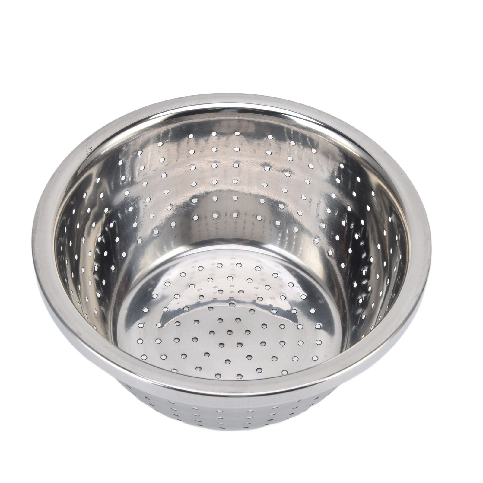 Vegetable Washing Basket Rustproof Multifunction Stainless Steel Colander for Kitchen Household Silver18cm - Image 1