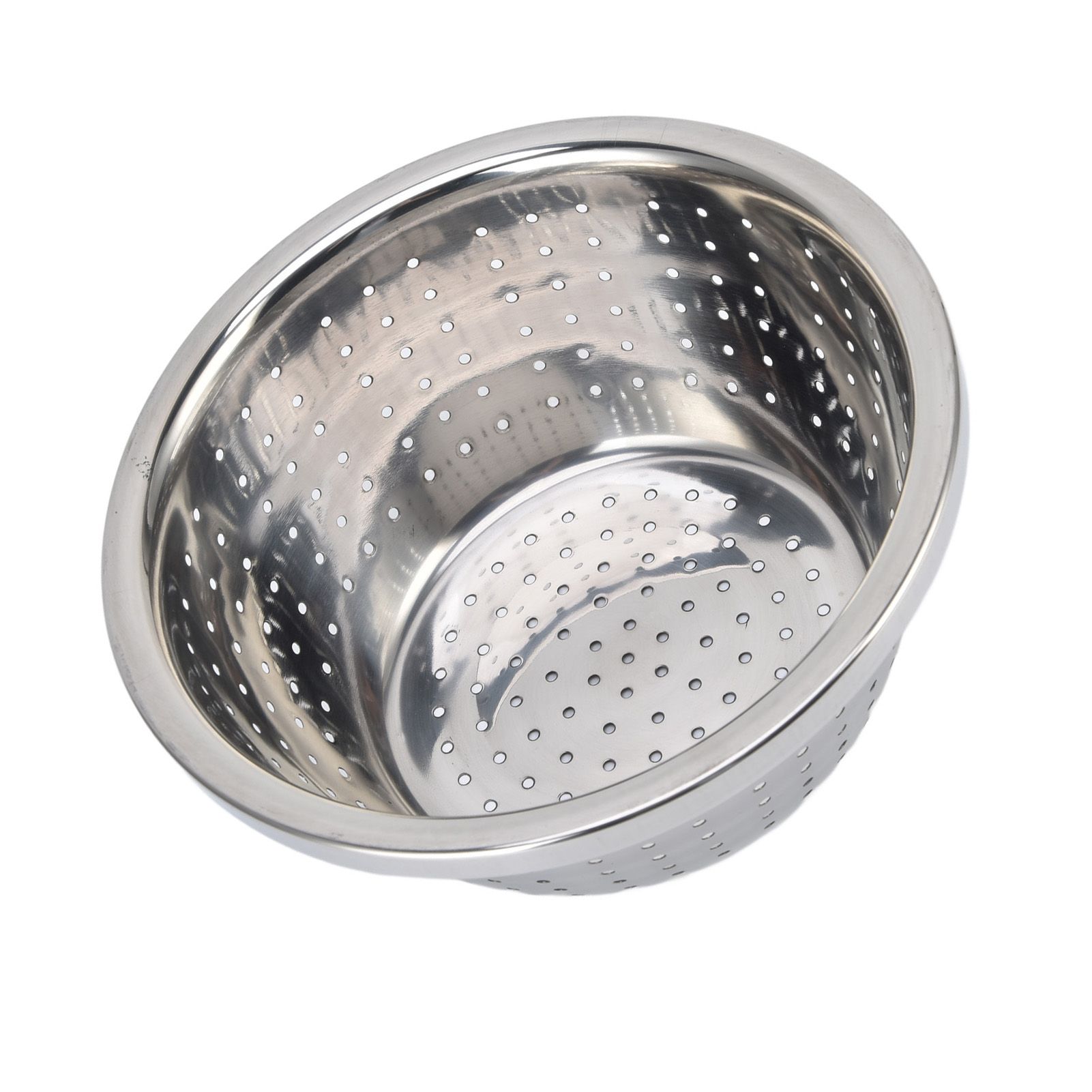 Vegetable Washing Basket Rustproof Multifunction Stainless Steel Colander for Kitchen Household Silver18cm - Image 2