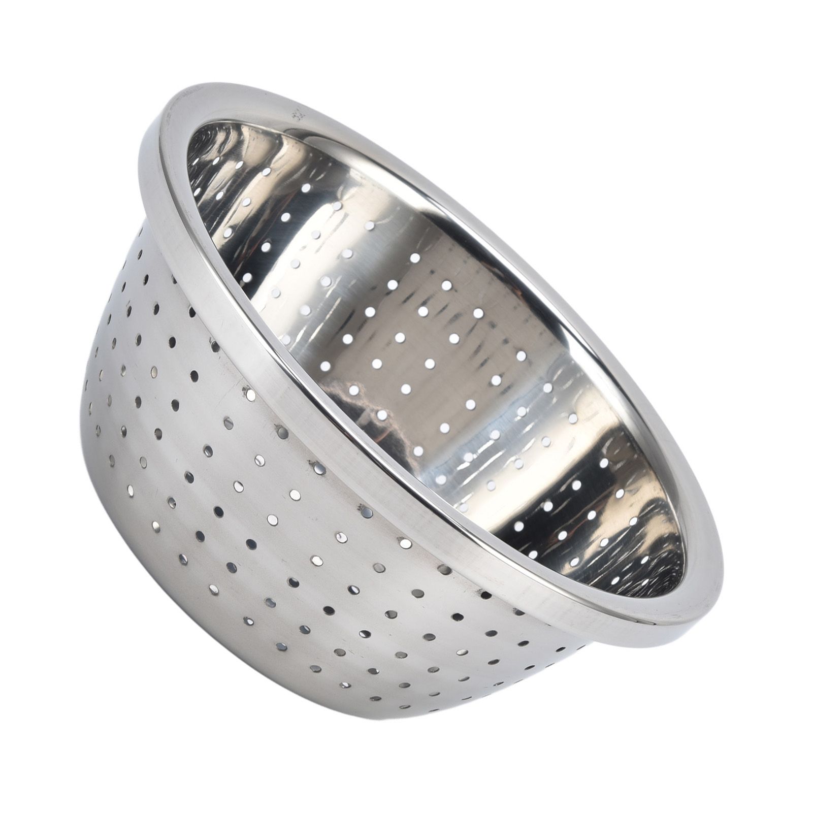 Vegetable Washing Basket Rustproof Multifunction Stainless Steel Colander for Kitchen Household Silver18cm - Image 8