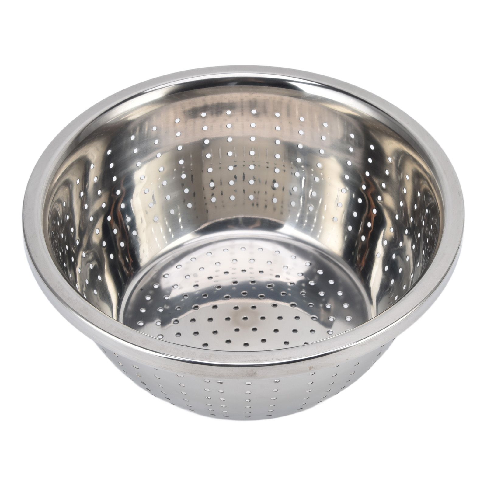 Vegetable Washing Basket Rustproof Multifunction Stainless Steel Colander for Kitchen Household Silver22cm - Image 1